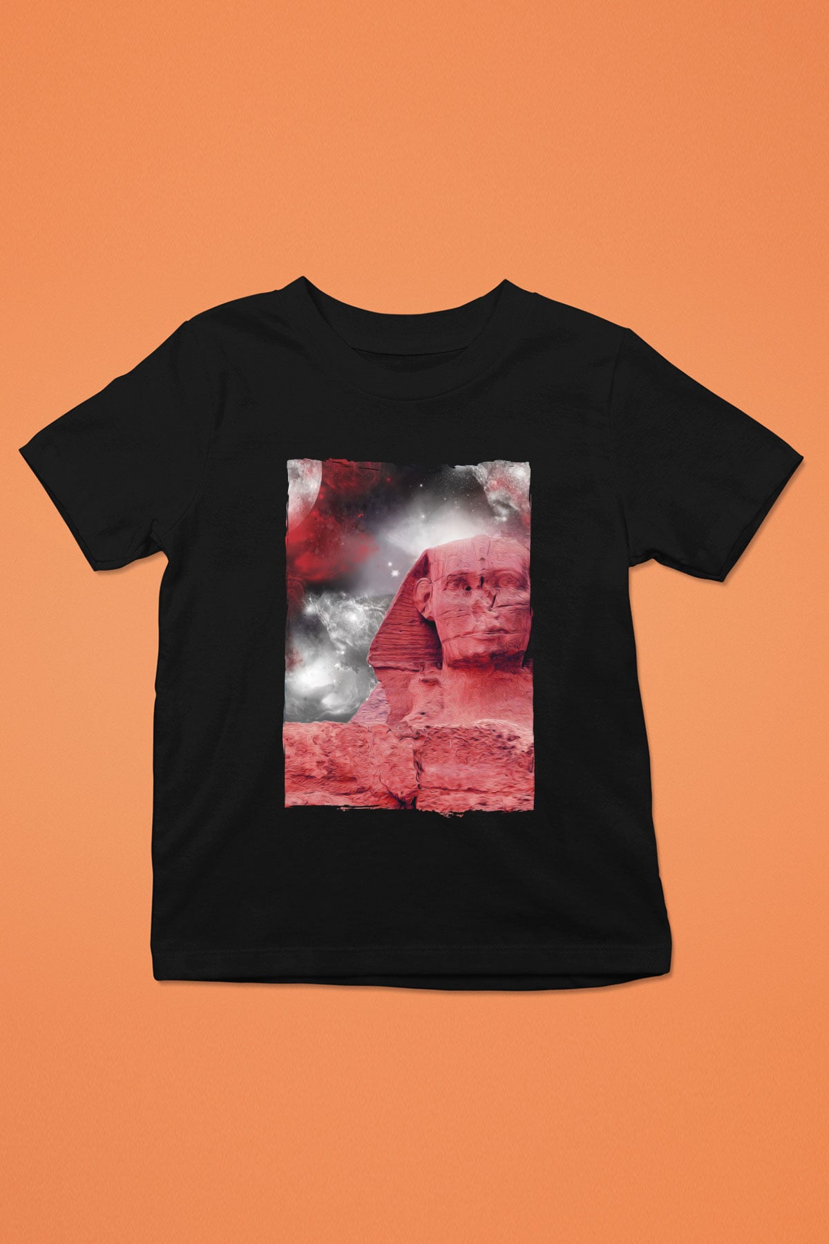Sfenks Siyah Unisex Çocuk Tişört