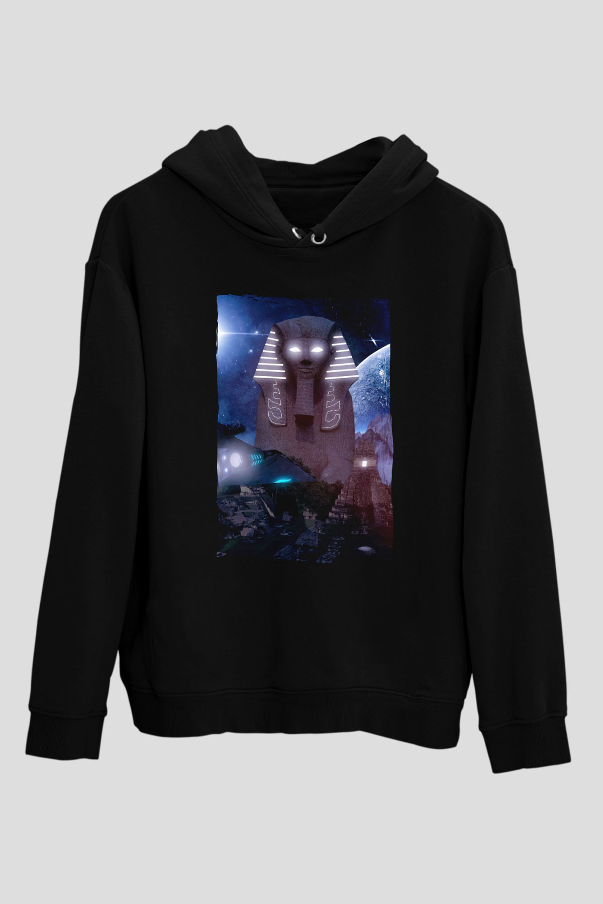 Sfenks Siyah Unisex Hoodie