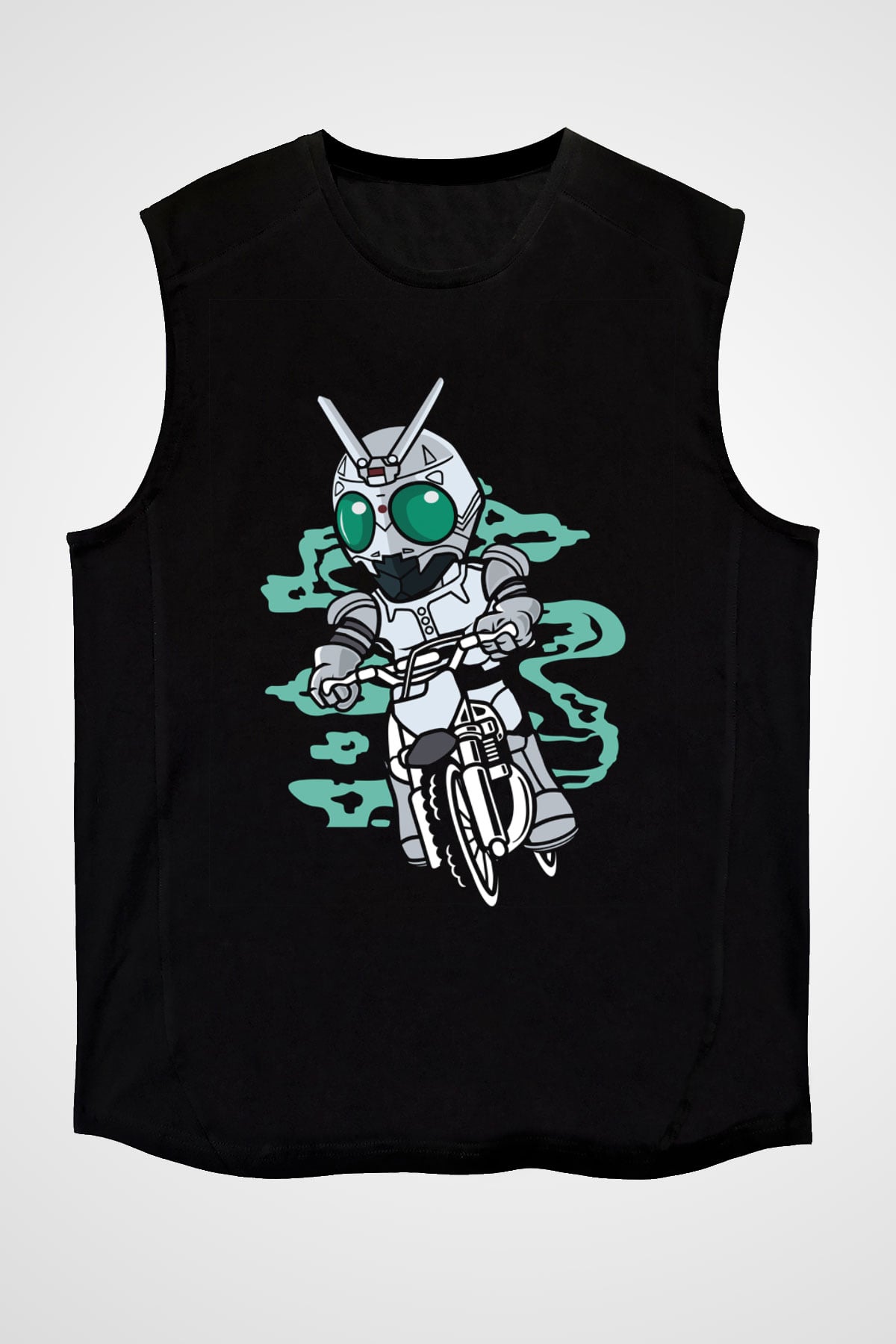 Shadowmoon Motocross Rider Baskılı Siyah Unisex Tshirt