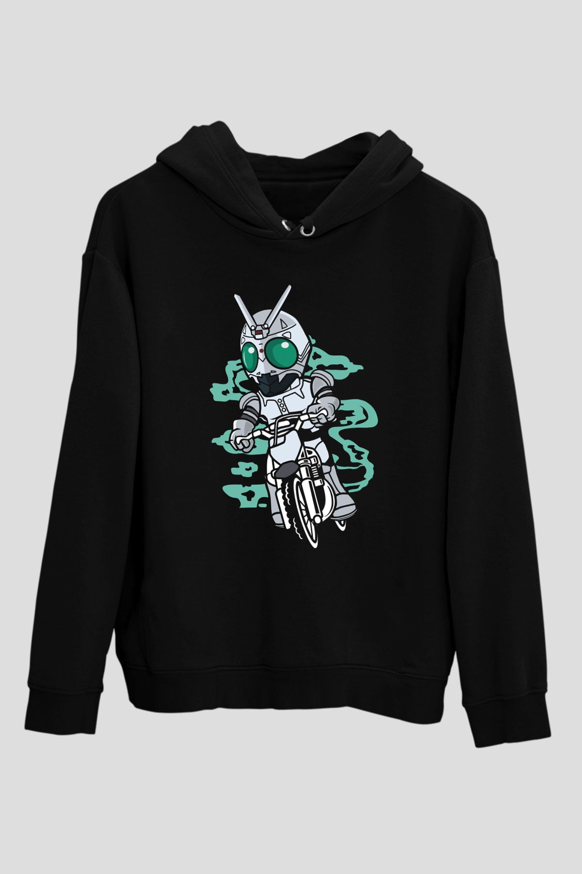 Shadowmoon Motocross Rider Baskılı Siyah Unisex Tshirt
