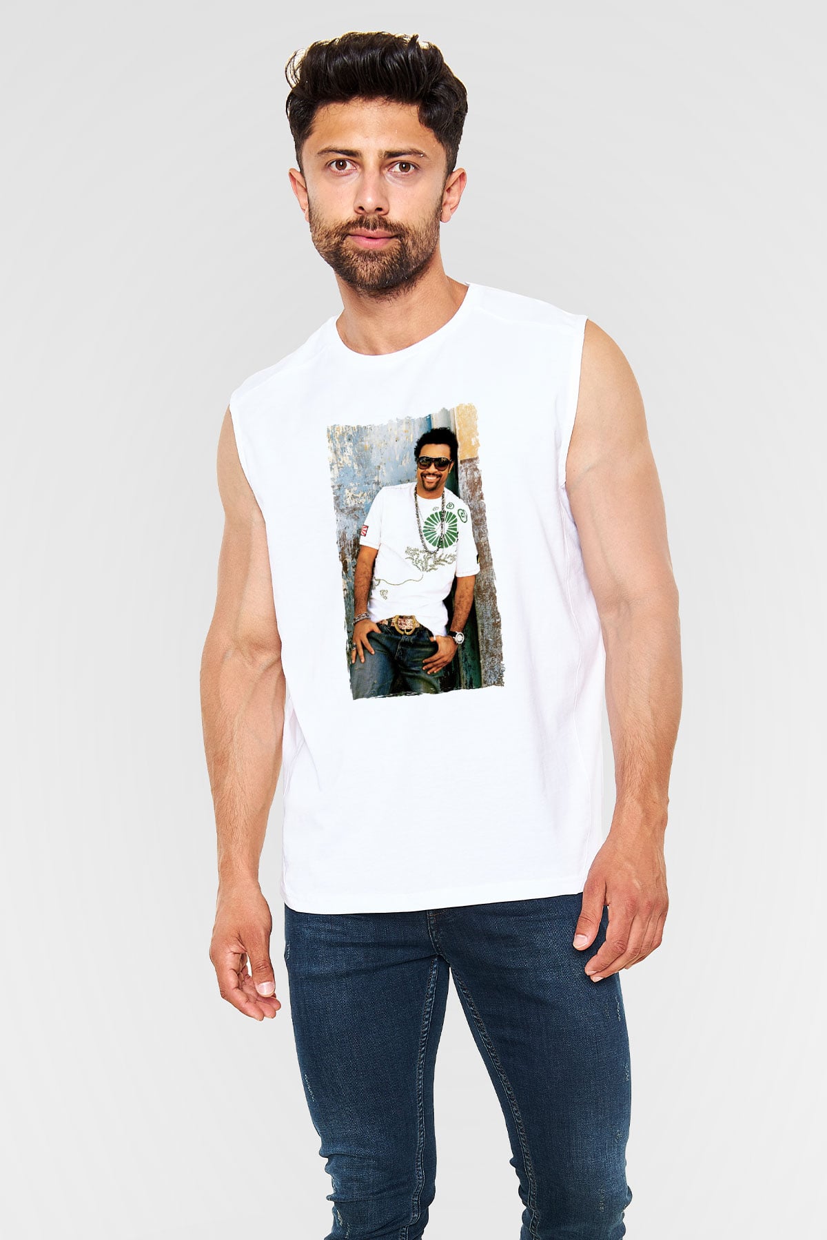 Shaggy Beyaz Unisex Kolsuz Tişört