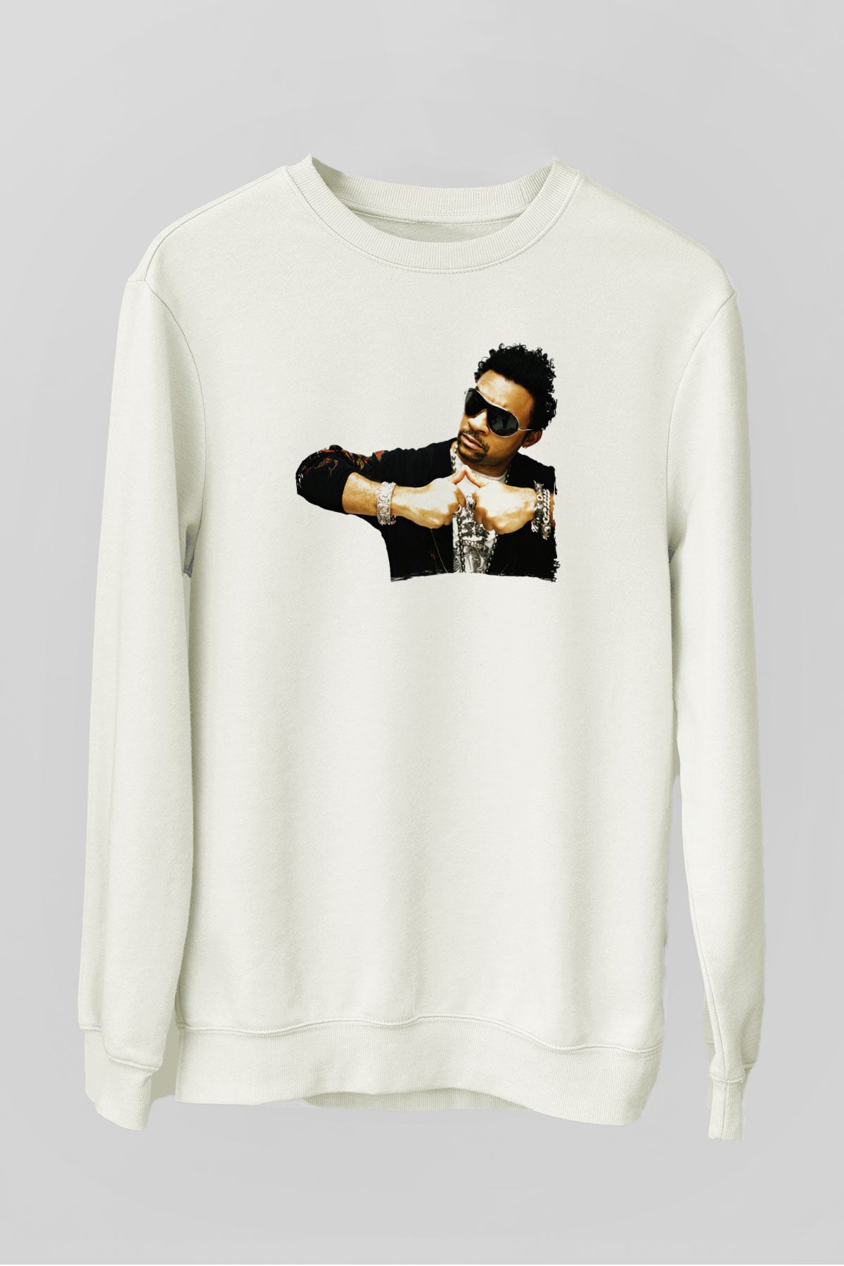 Shaggy Beyaz Unisex Sweatshirt