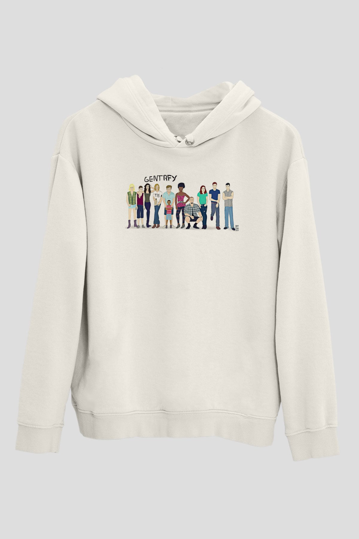 Shameless Baskılı Beyaz Unisex Hoodie