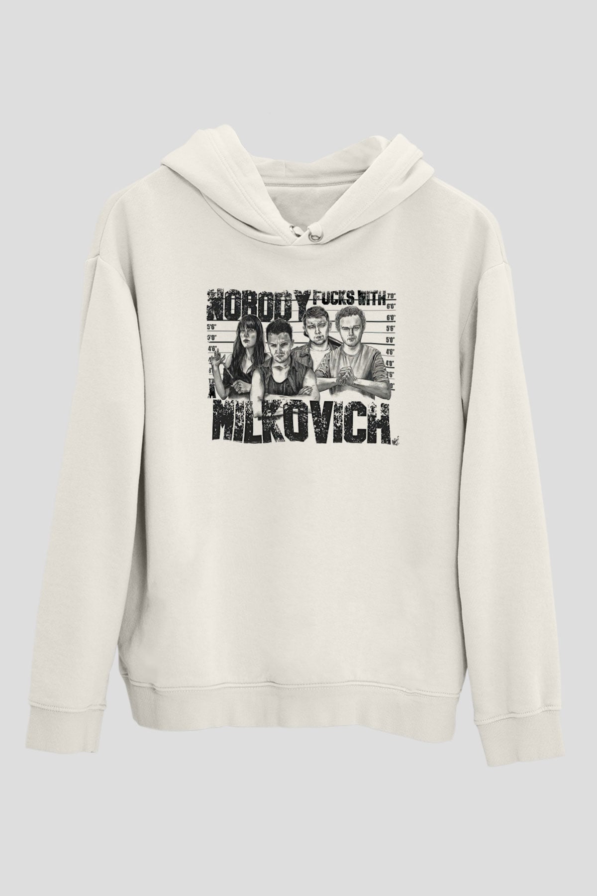 Shameless Baskılı Beyaz Unisex Hoodie