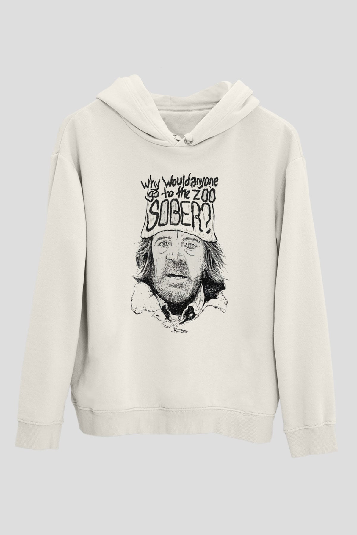 Shameless Baskılı Beyaz Unisex Hoodie
