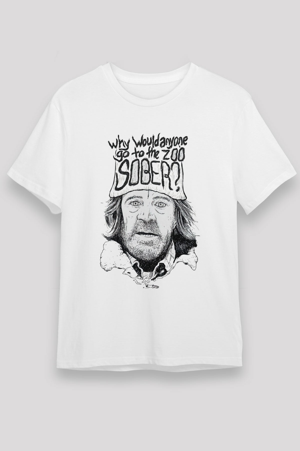 Shameless Unisex Baskılı Beyaz Tişört - Tshirt