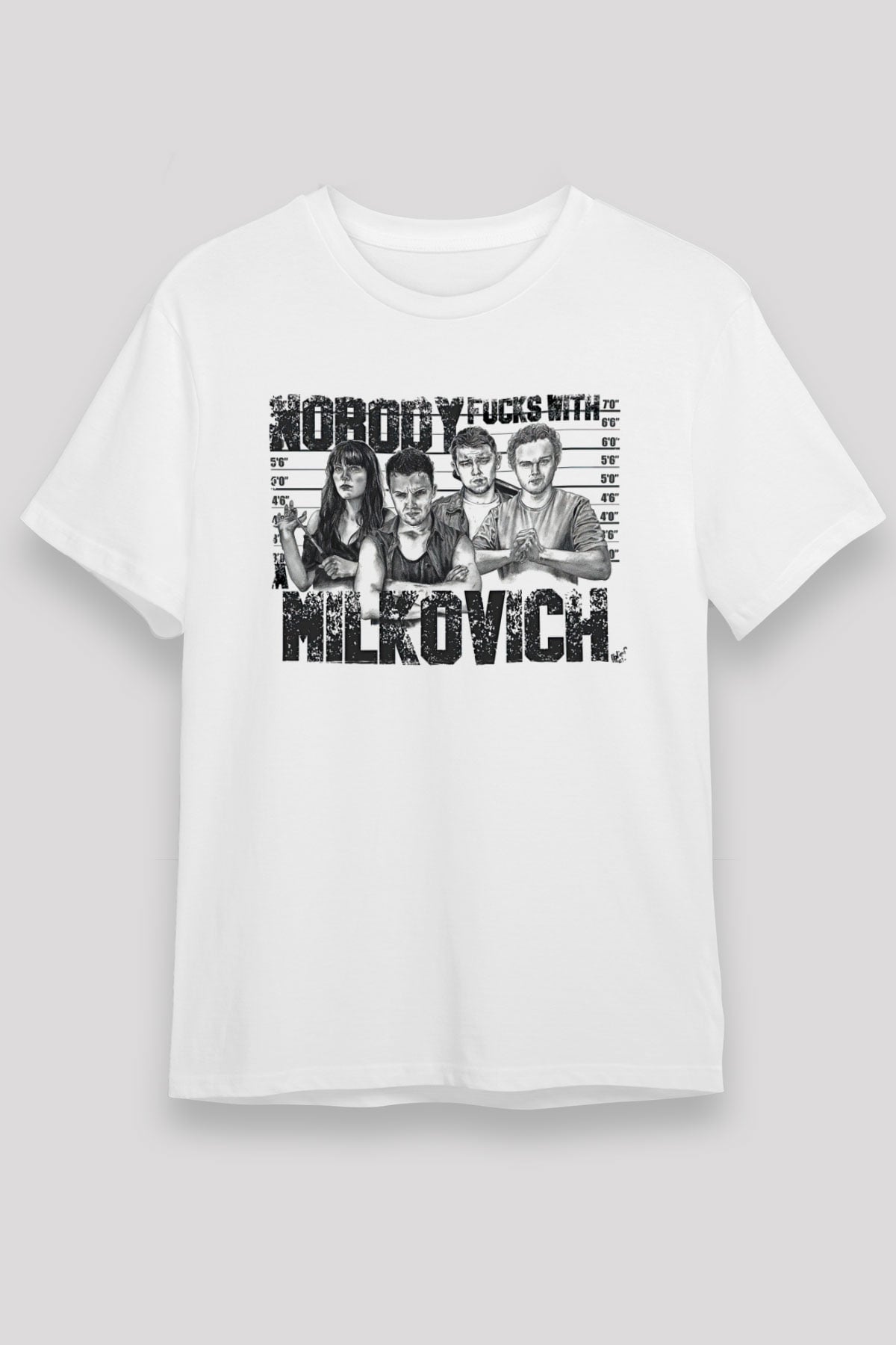 Shameless Unisex Baskılı Beyaz Tişört - Tshirt