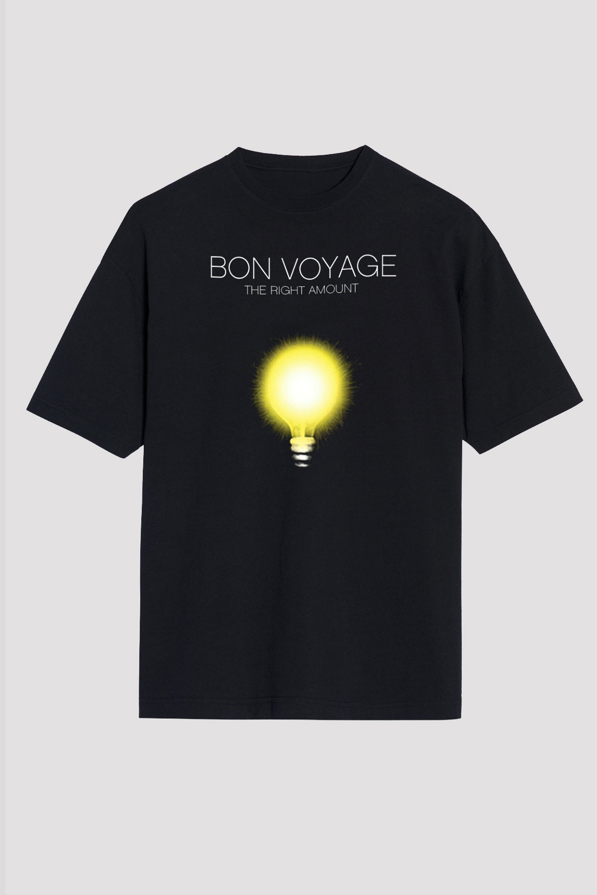 Shamrain Baskılı Unisex Siyah Oversize Tişört - Tshirt