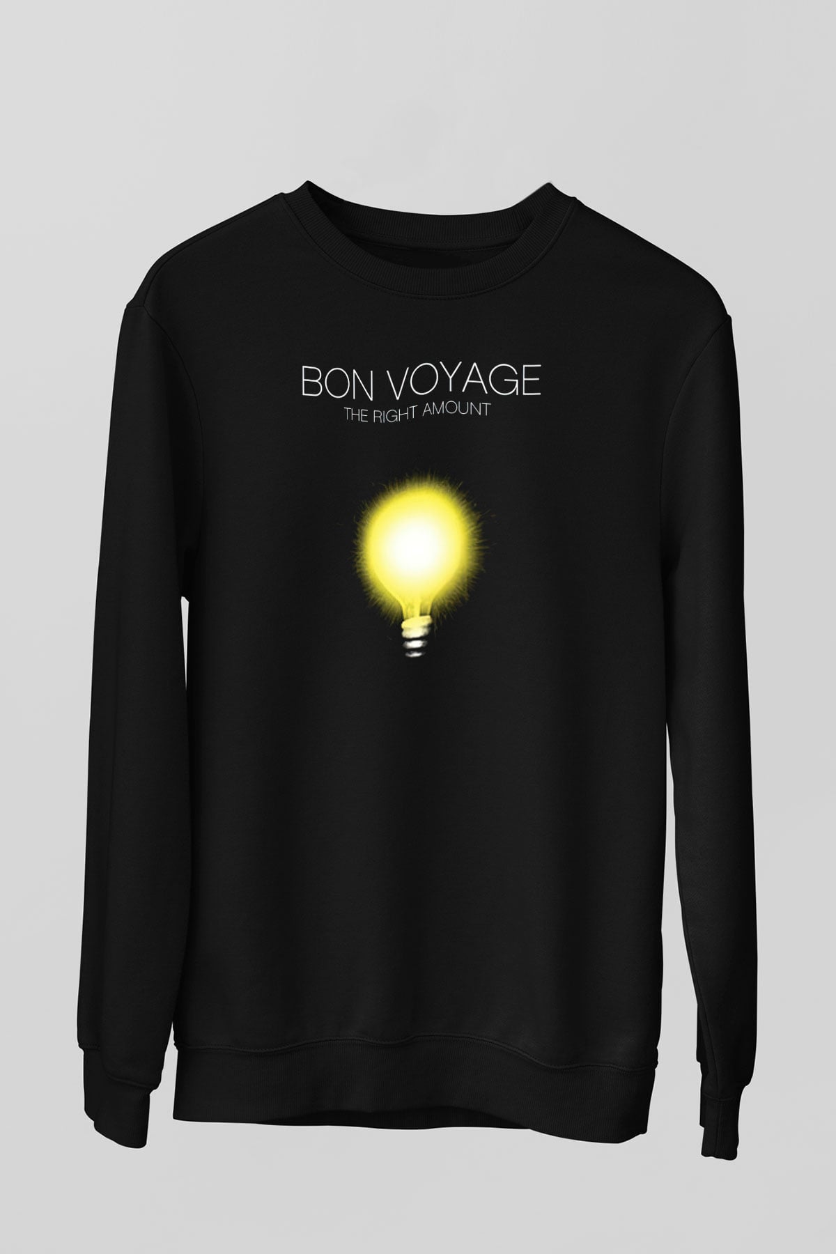 Shamrain Baskılı Unisex Siyah Sweatshirt