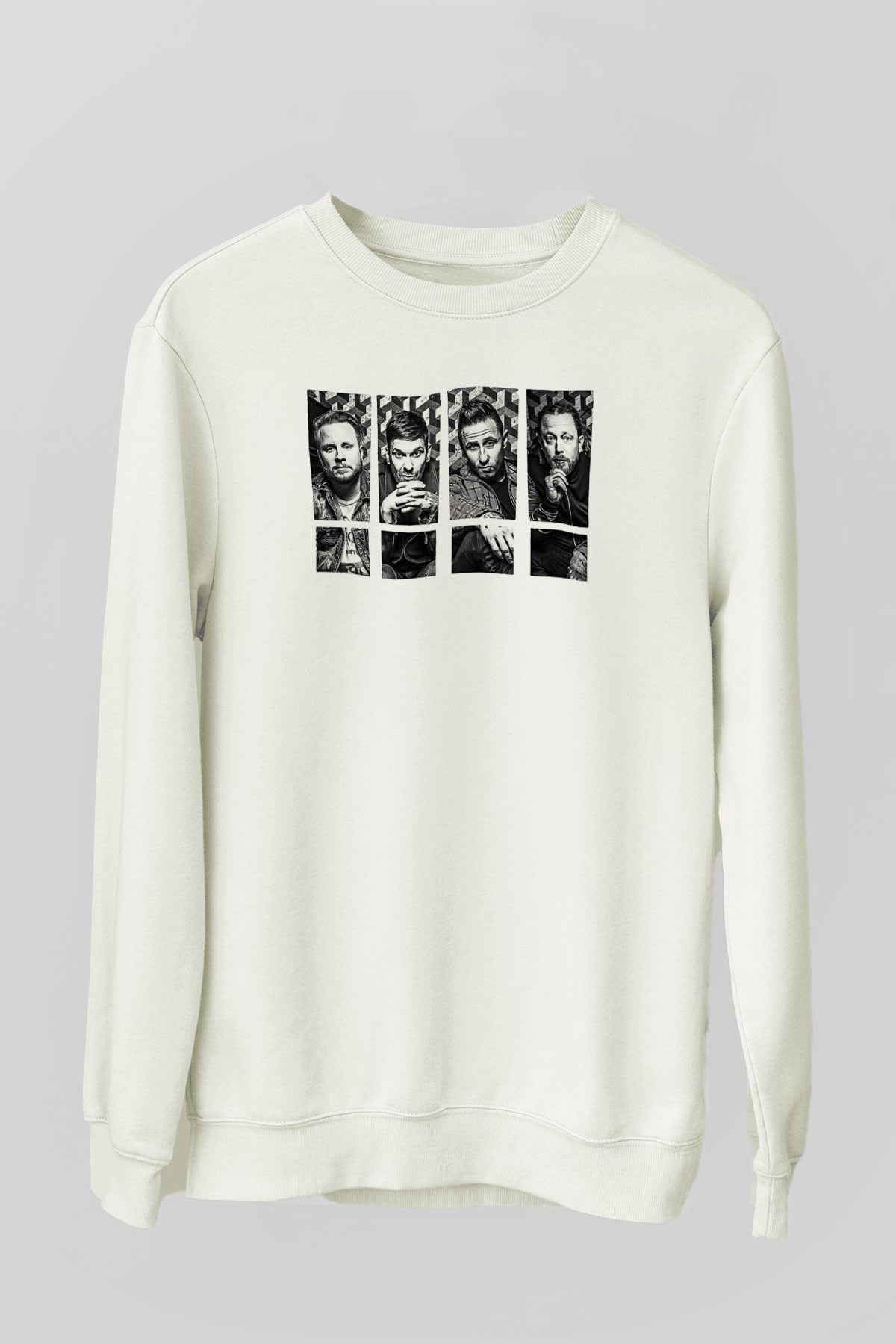 Shamrain Baskılı Unisex Siyah Sweatshirt