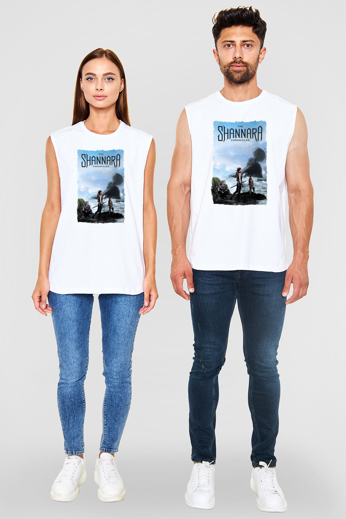 Shannara Chronicles Beyaz Unisex Kolsuz Tişört