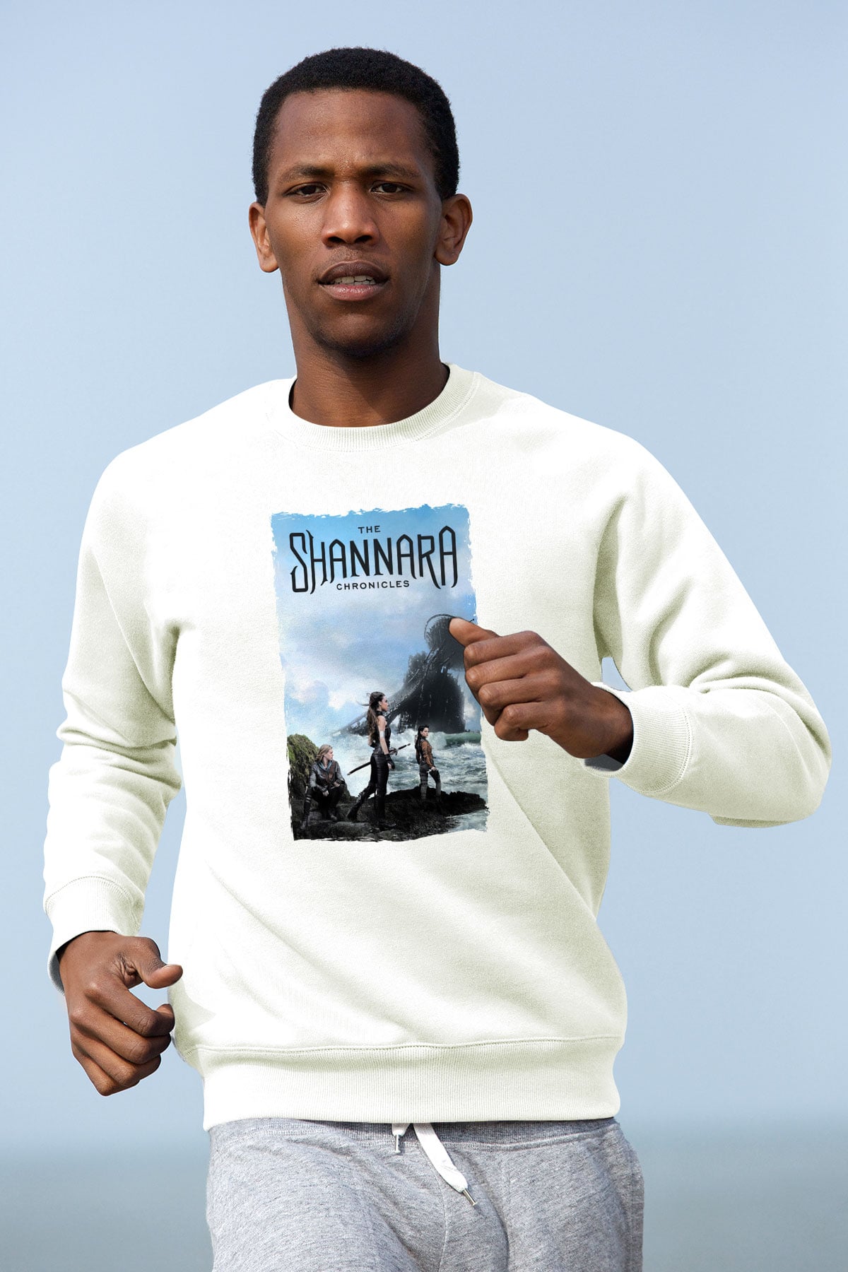 Shannara Chronicles Beyaz Unisex Sweatshirt