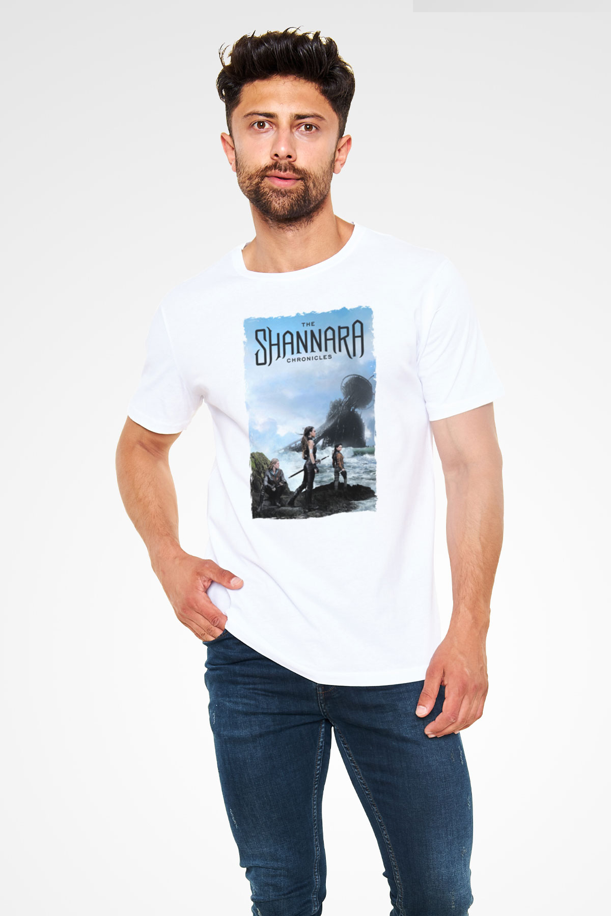 Shannara Chronicles Beyaz Unisex Tişört T-Shirt