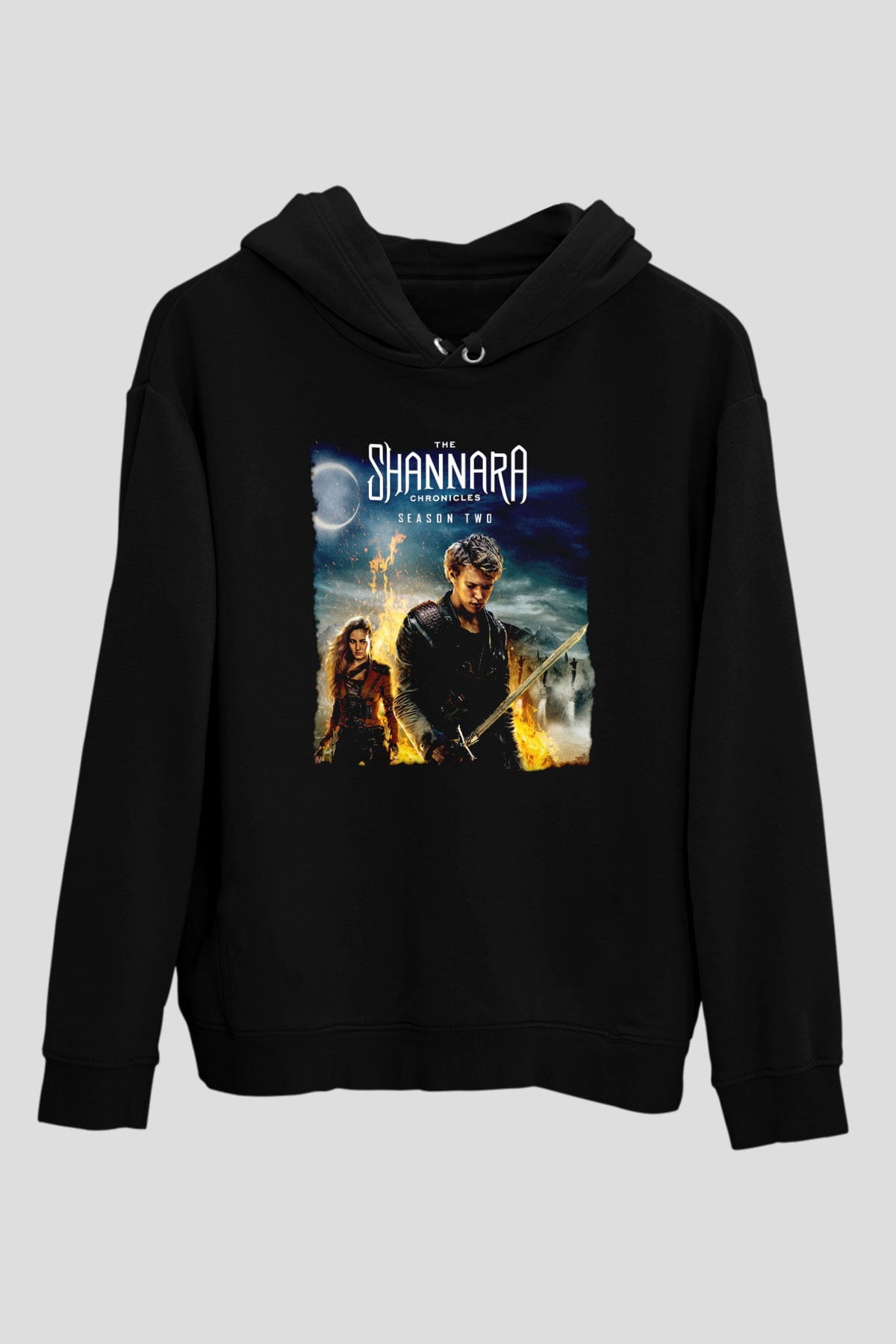 Shannara Chronicles Siyah Unisex Hoodie