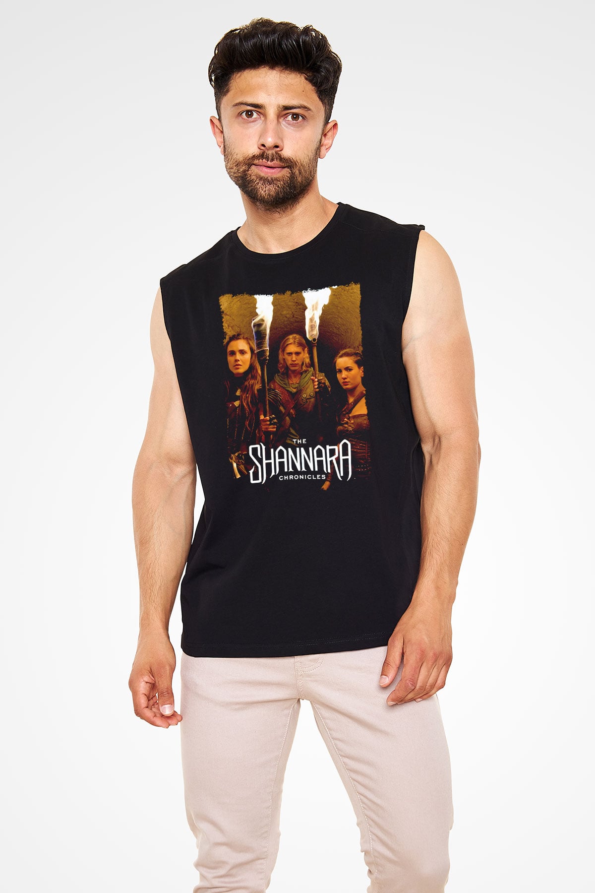 Shannara Chronicles Siyah Unisex Kolsuz Tişört
