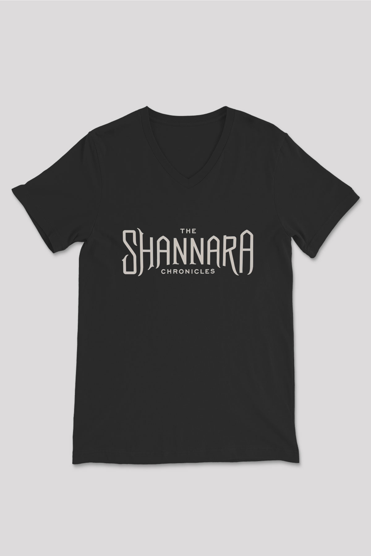 Shannara Chronicles Siyah Unisex V Yaka Tişört
