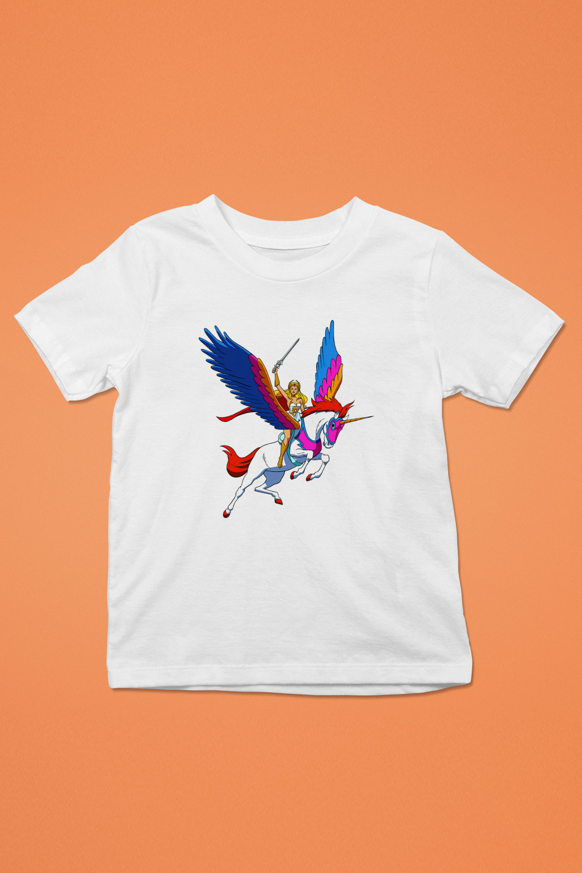 SheRa Baskılı Beyaz Unisex Çocuk Tişört