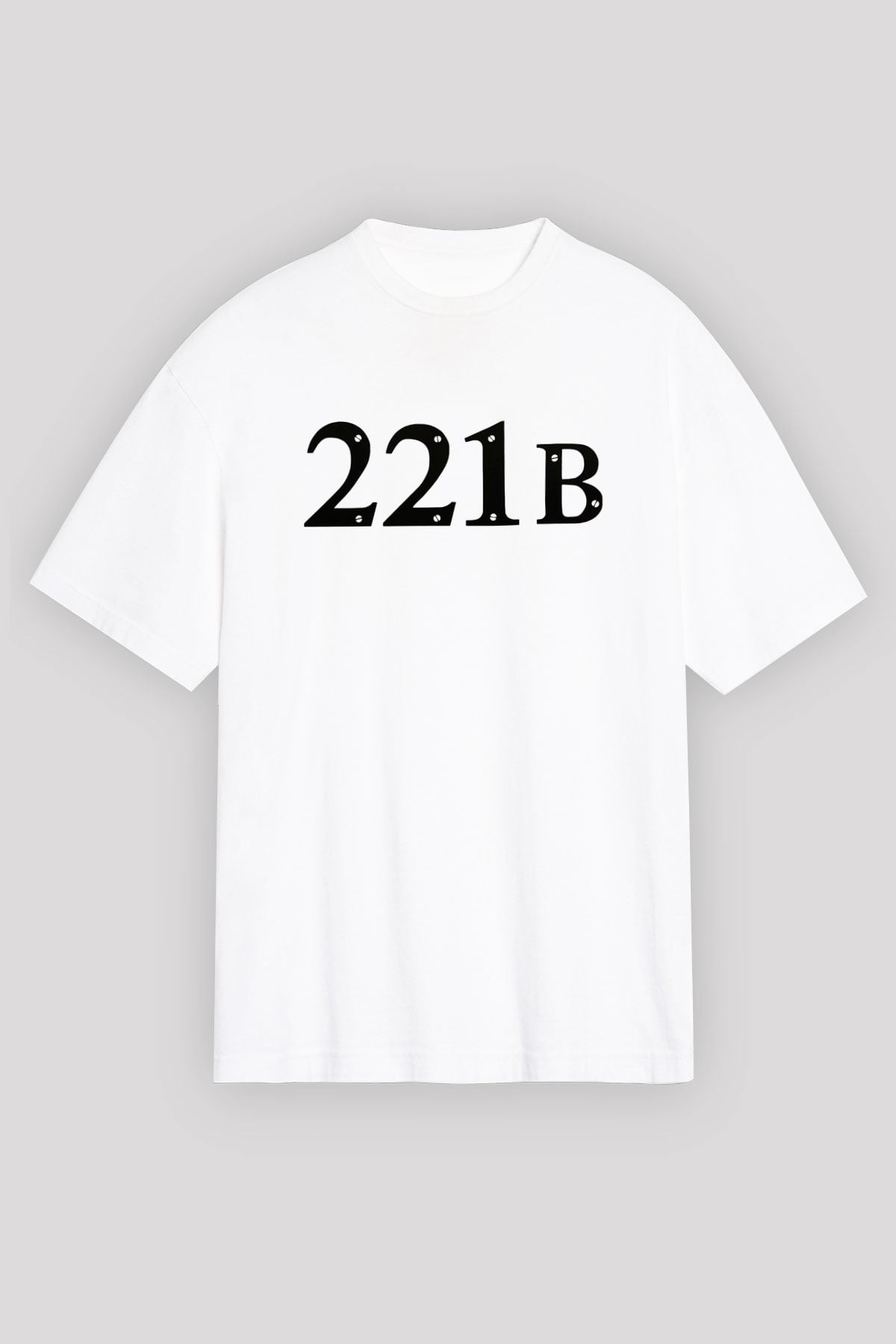 Sherlock Beyaz Unisex Oversize Tişört T-Shirt