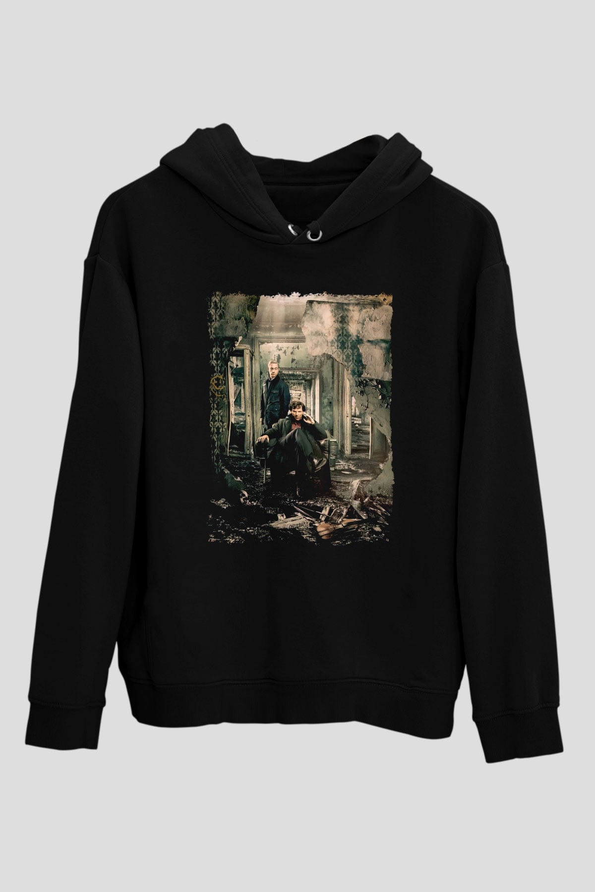 Sherlock Siyah Unisex Hoodie