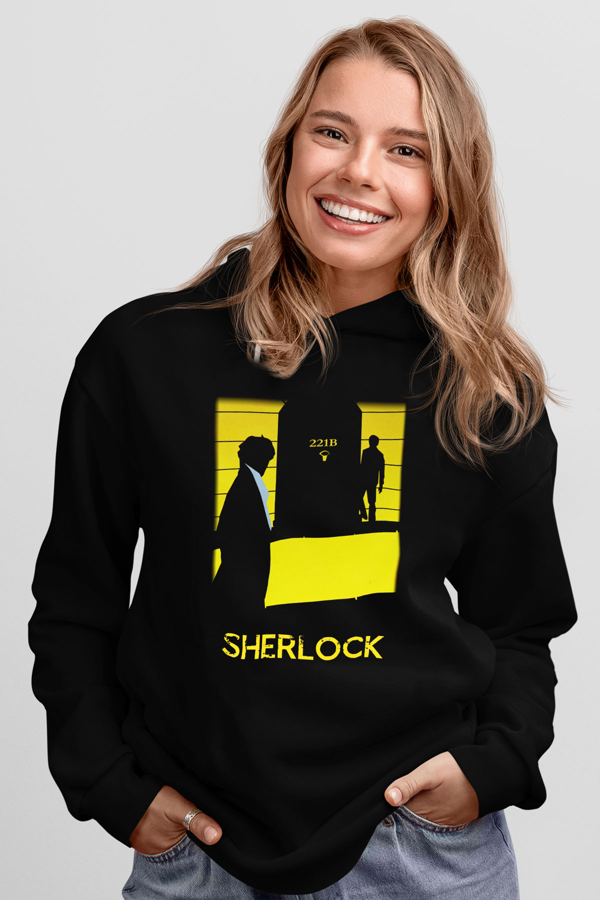 Sherlock Siyah Unisex Hoodie