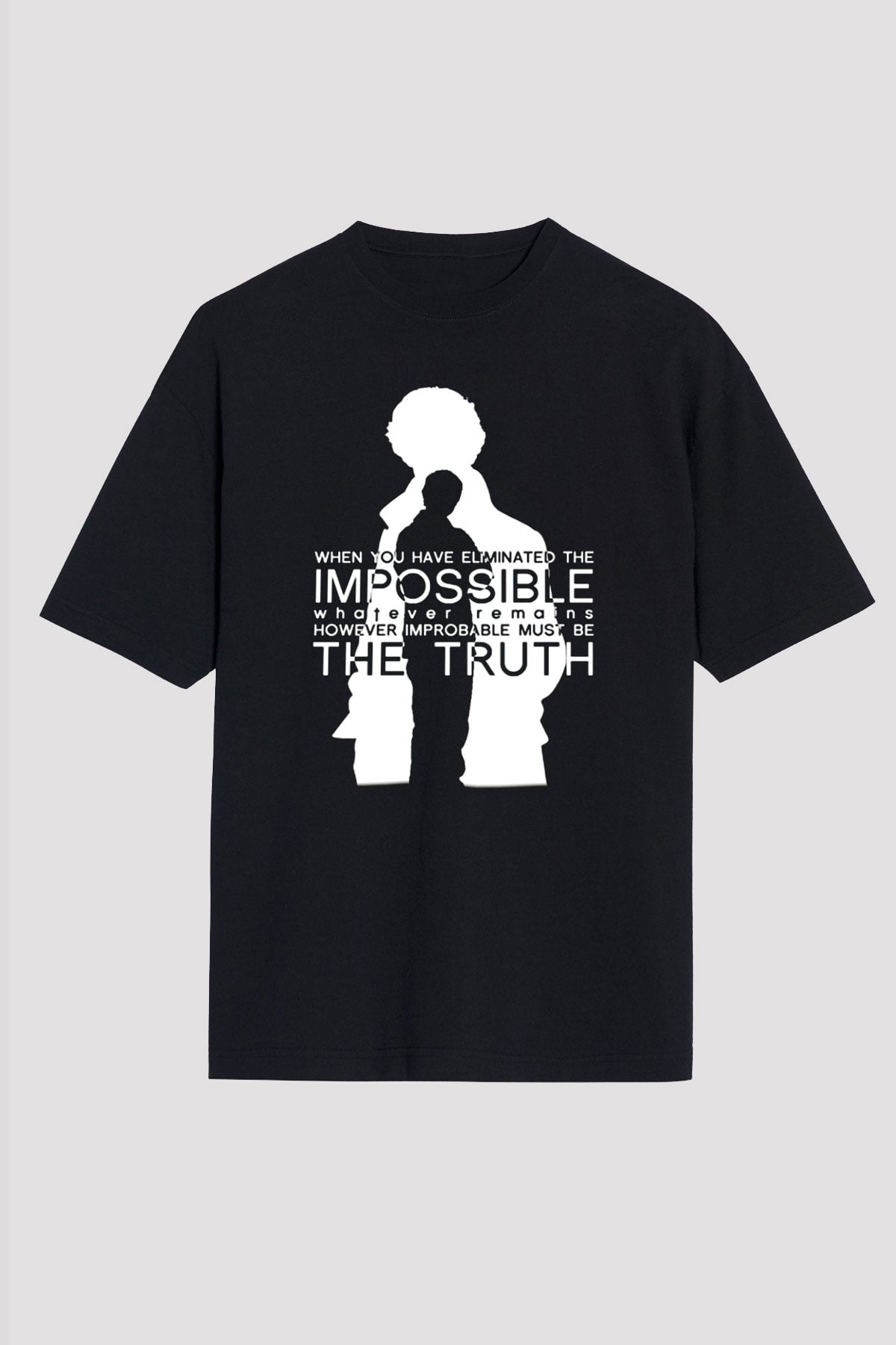Sherlock Siyah Unisex Oversize Tişört T-Shirt
