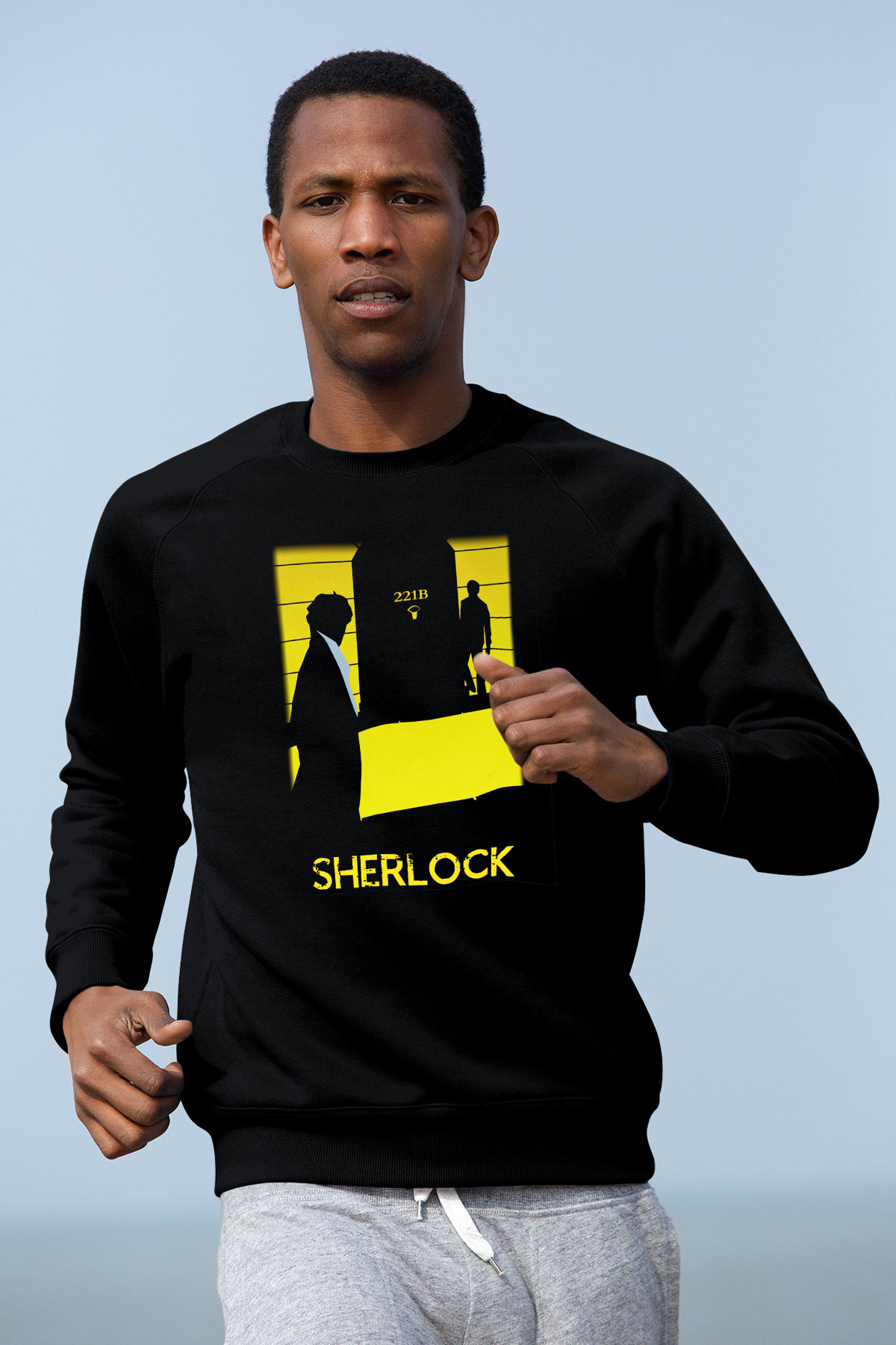 Sherlock Siyah Unisex Sweatshirt