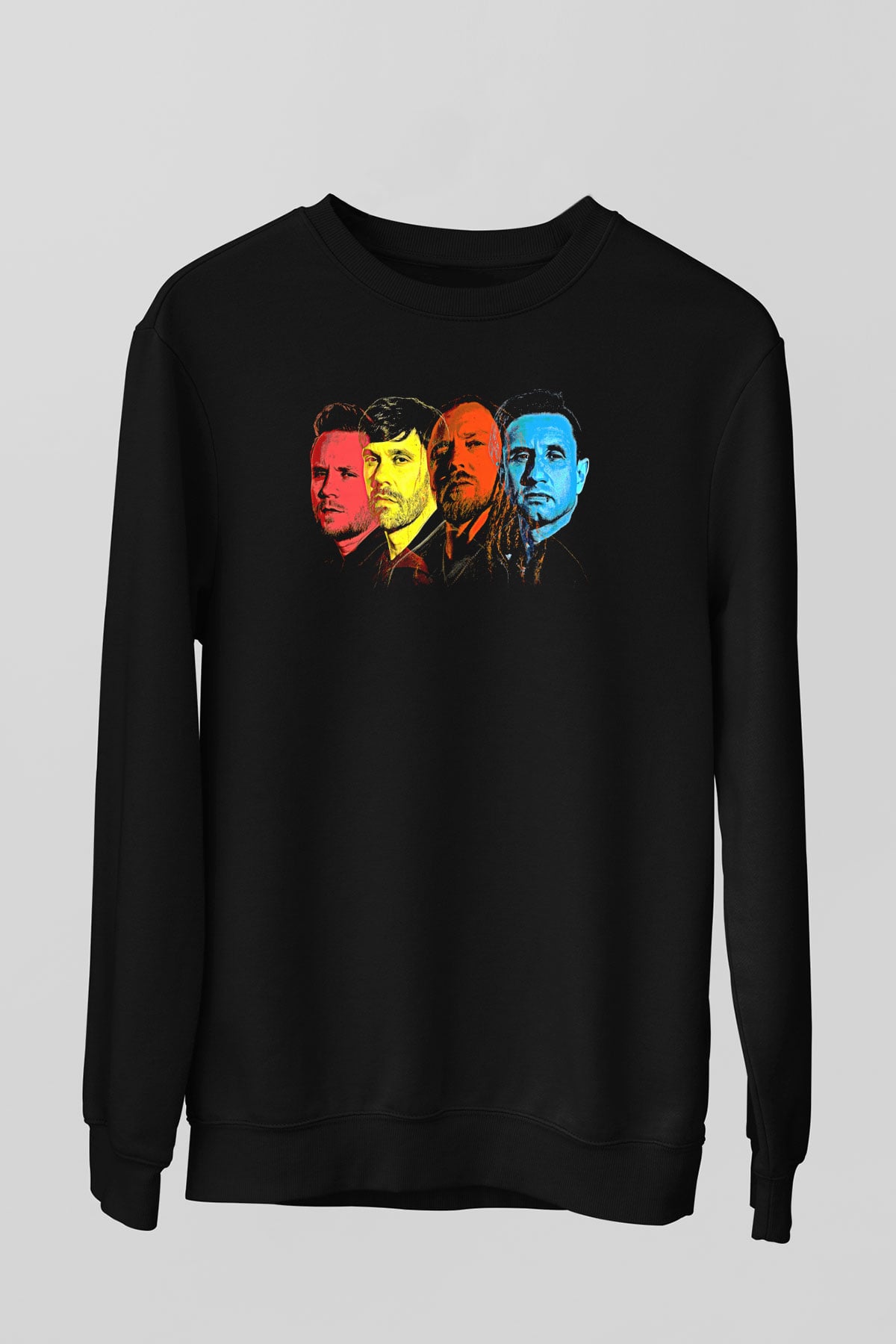 Shinedown Baskılı Unisex Siyah Sweatshirt