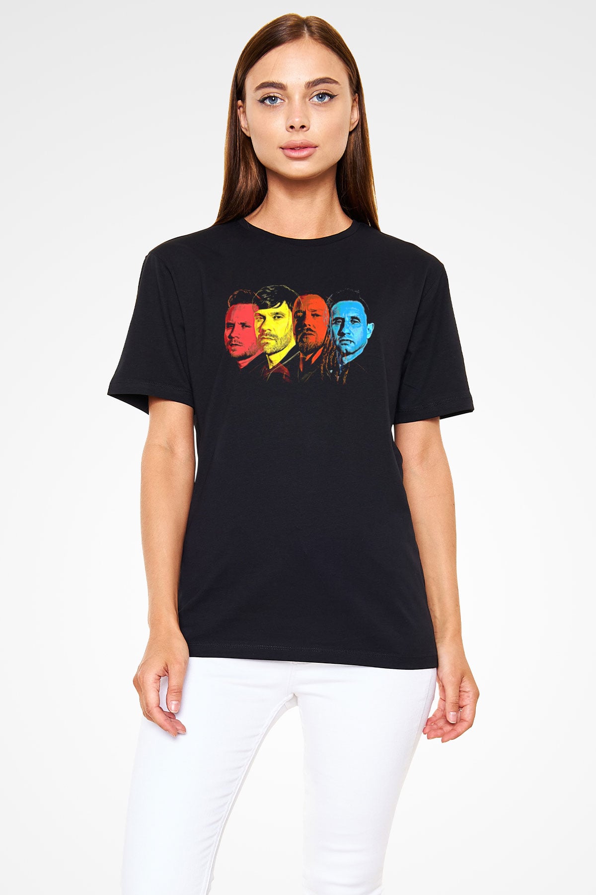 Shinedown Baskılı Unisex Siyah Tişört - Tshirt