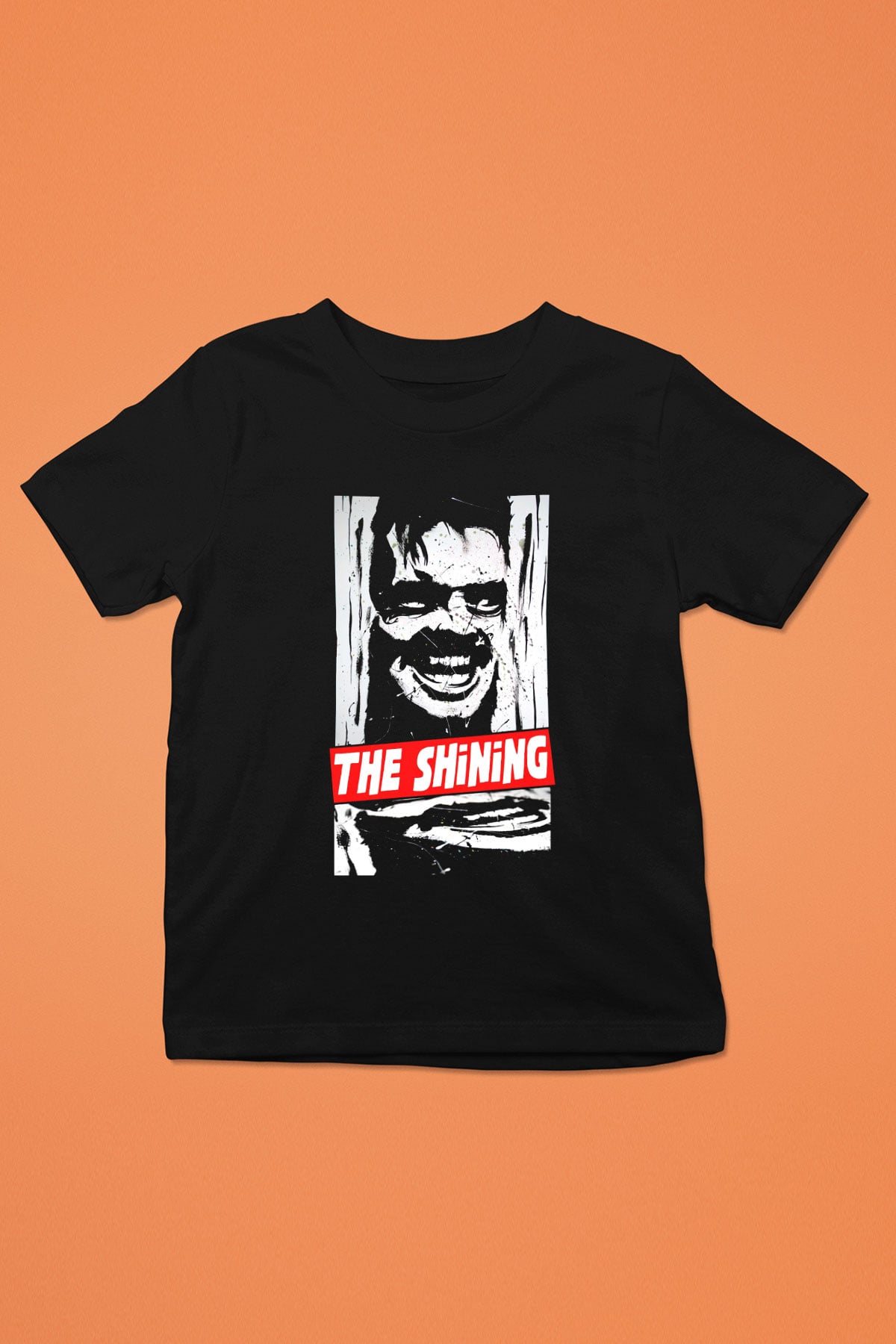 Shining Baskılı Siyah Unisex Çocuk Tişört