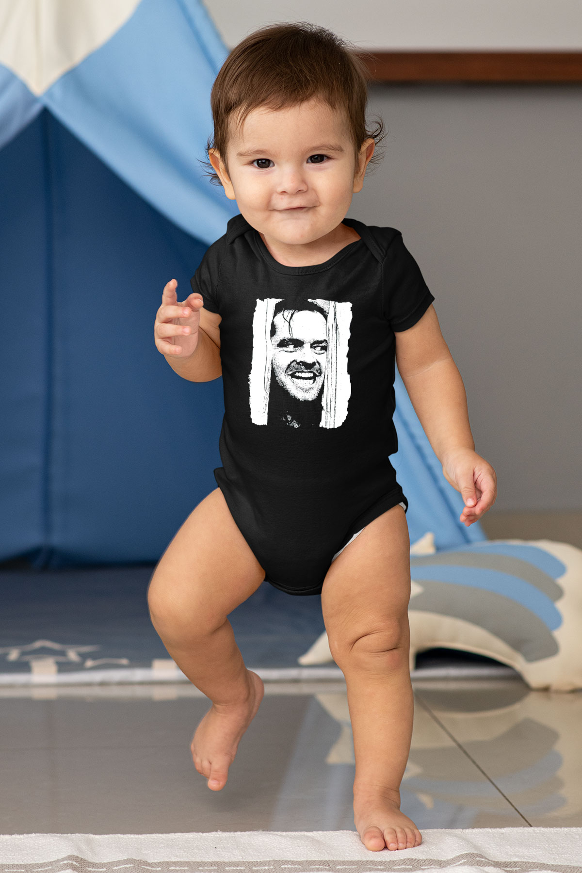 Shining Siyah Bebek Body - Zıbın