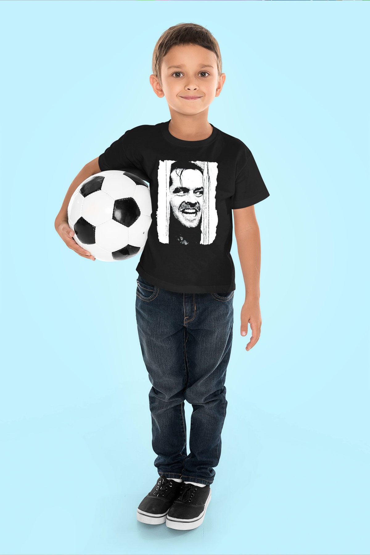 Shining Siyah Unisex  Çocuk Tişört