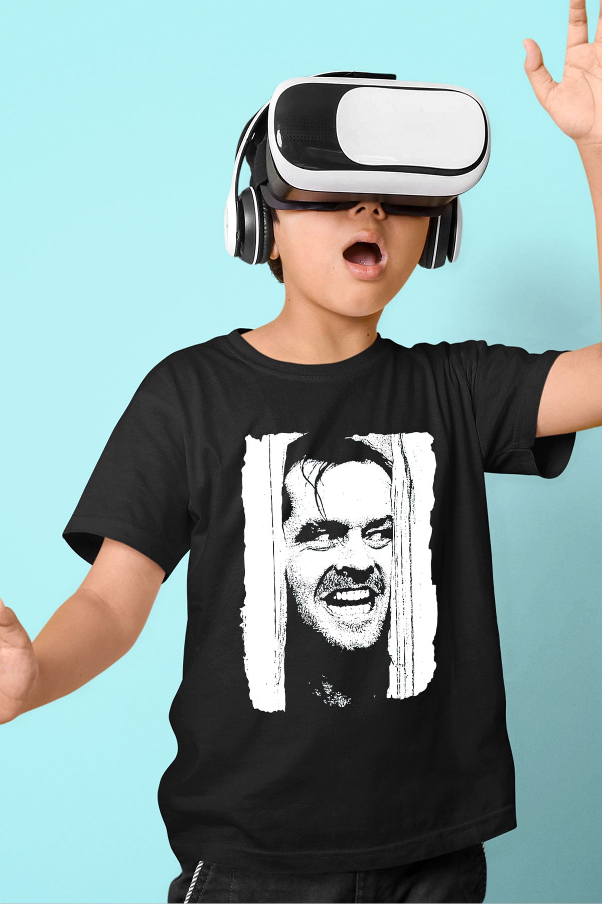 Shining Siyah Unisex  Çocuk Tişört