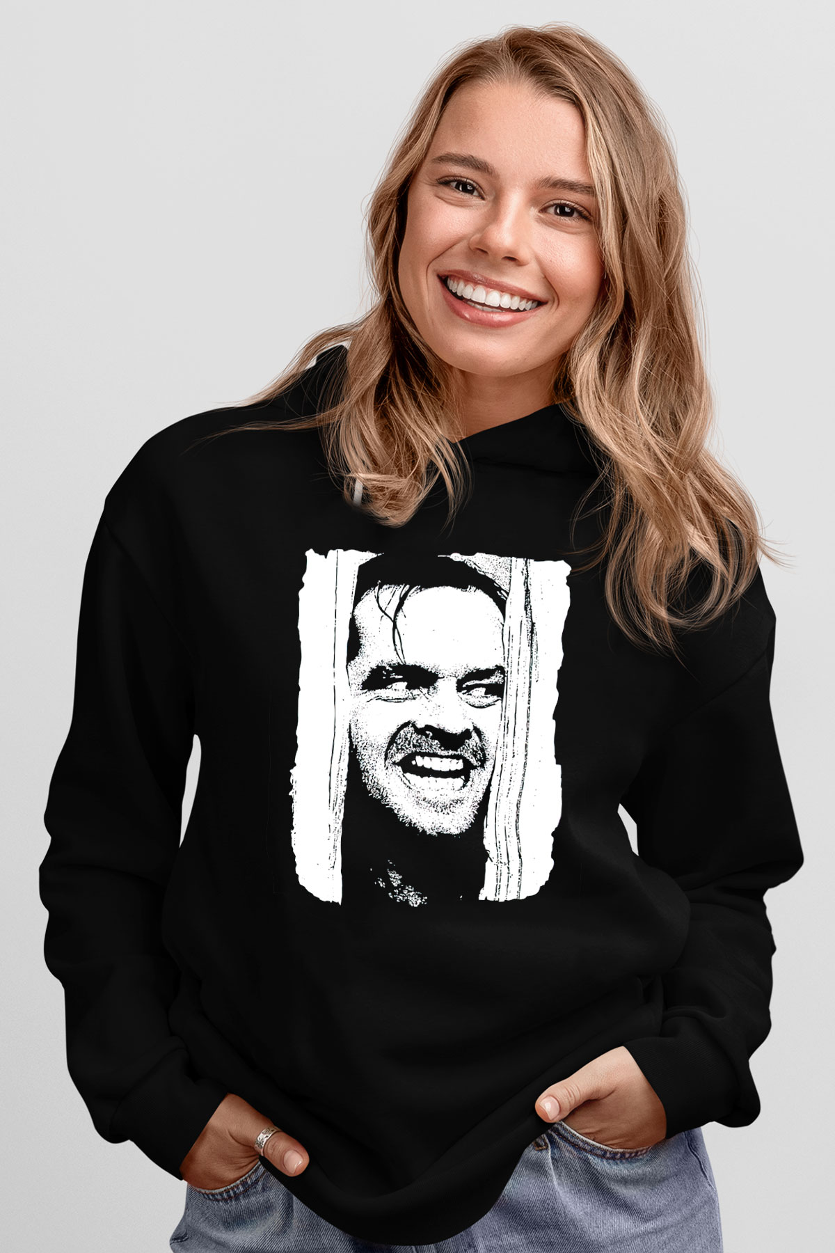Shining Siyah Unisex Hoodie