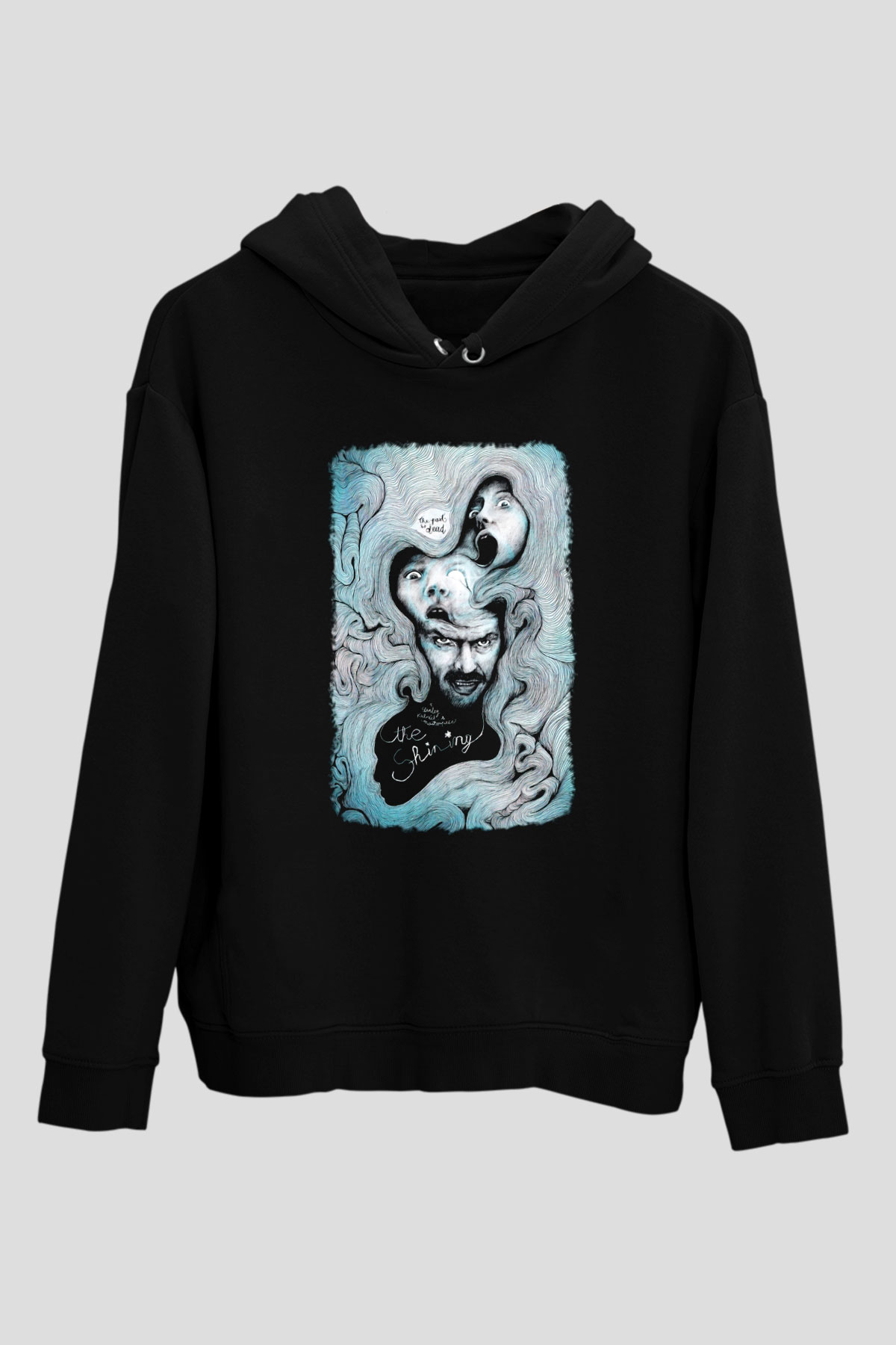 Shining Siyah Unisex Kapüşonlu Sweatshirt