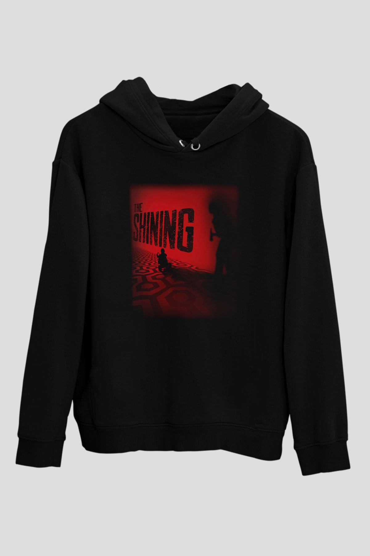 Shining Siyah Unisex Kapüşonlu Sweatshirt
