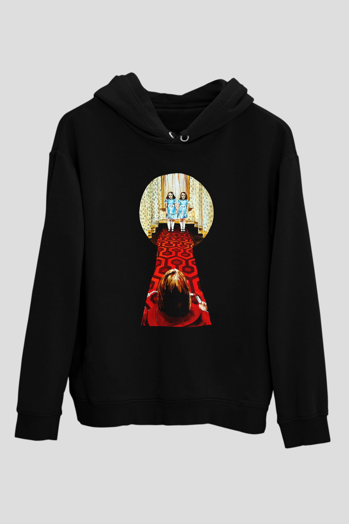 Shining Siyah Unisex Kapüşonlu Sweatshirt