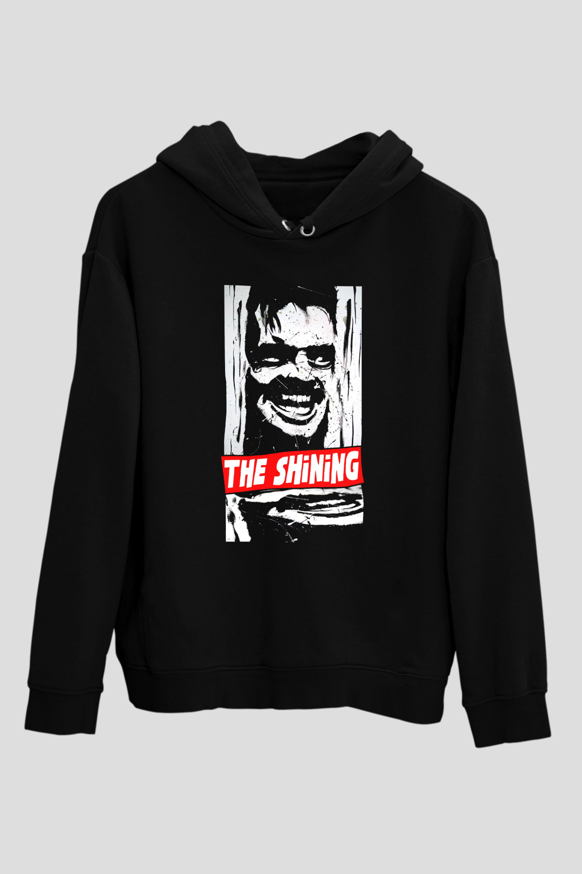 Shining Siyah Unisex Kapüşonlu Sweatshirt