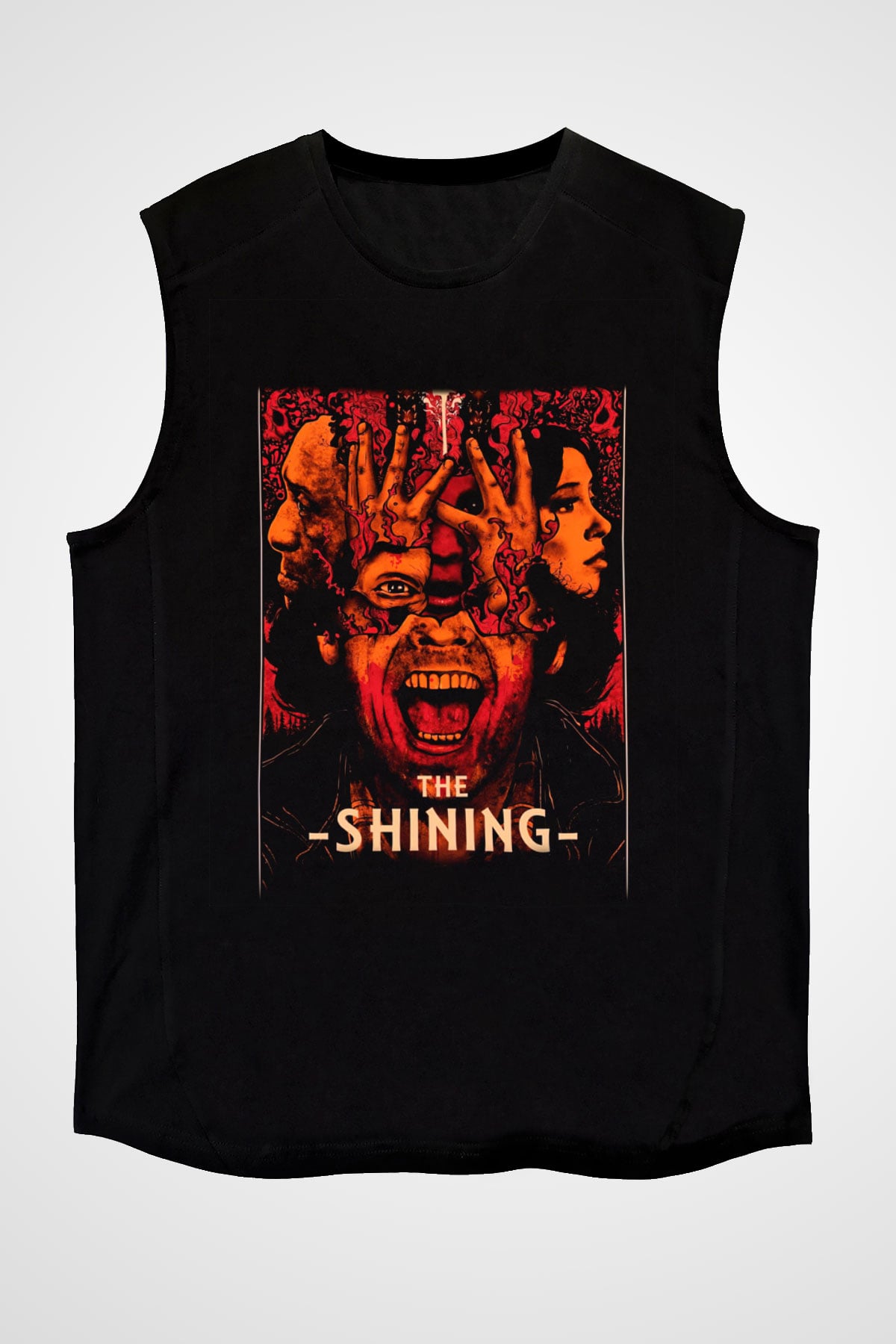 Shining Siyah Unisex Kolsuz Tişört