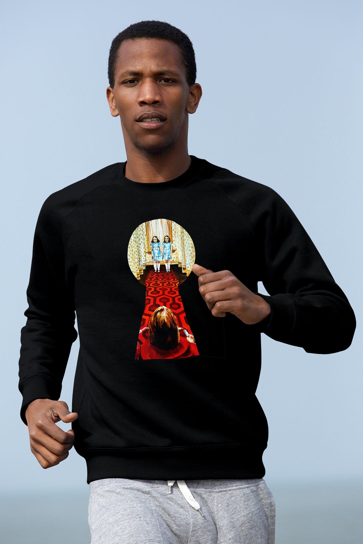 Shining Siyah Unisex Sweatshirt