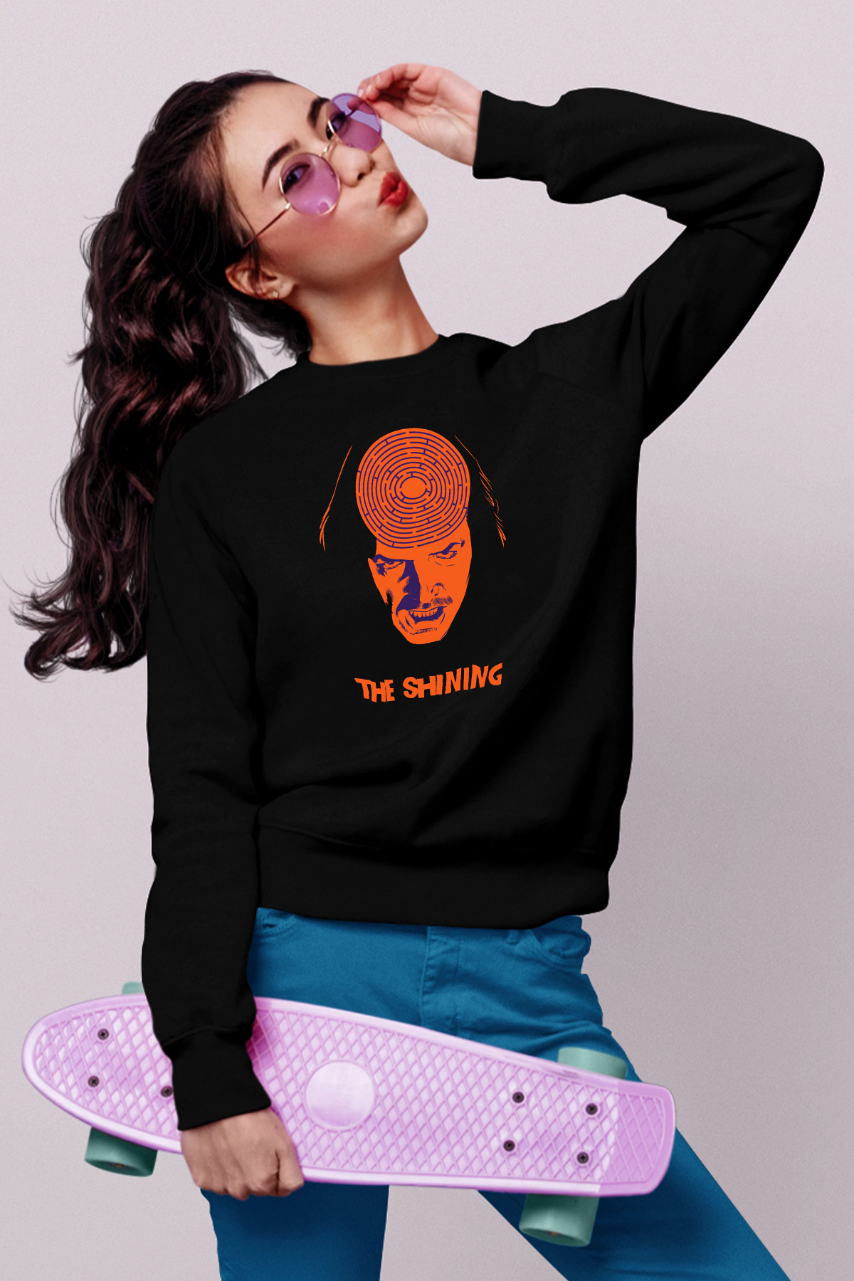 Shining Siyah Unisex Sweatshirt