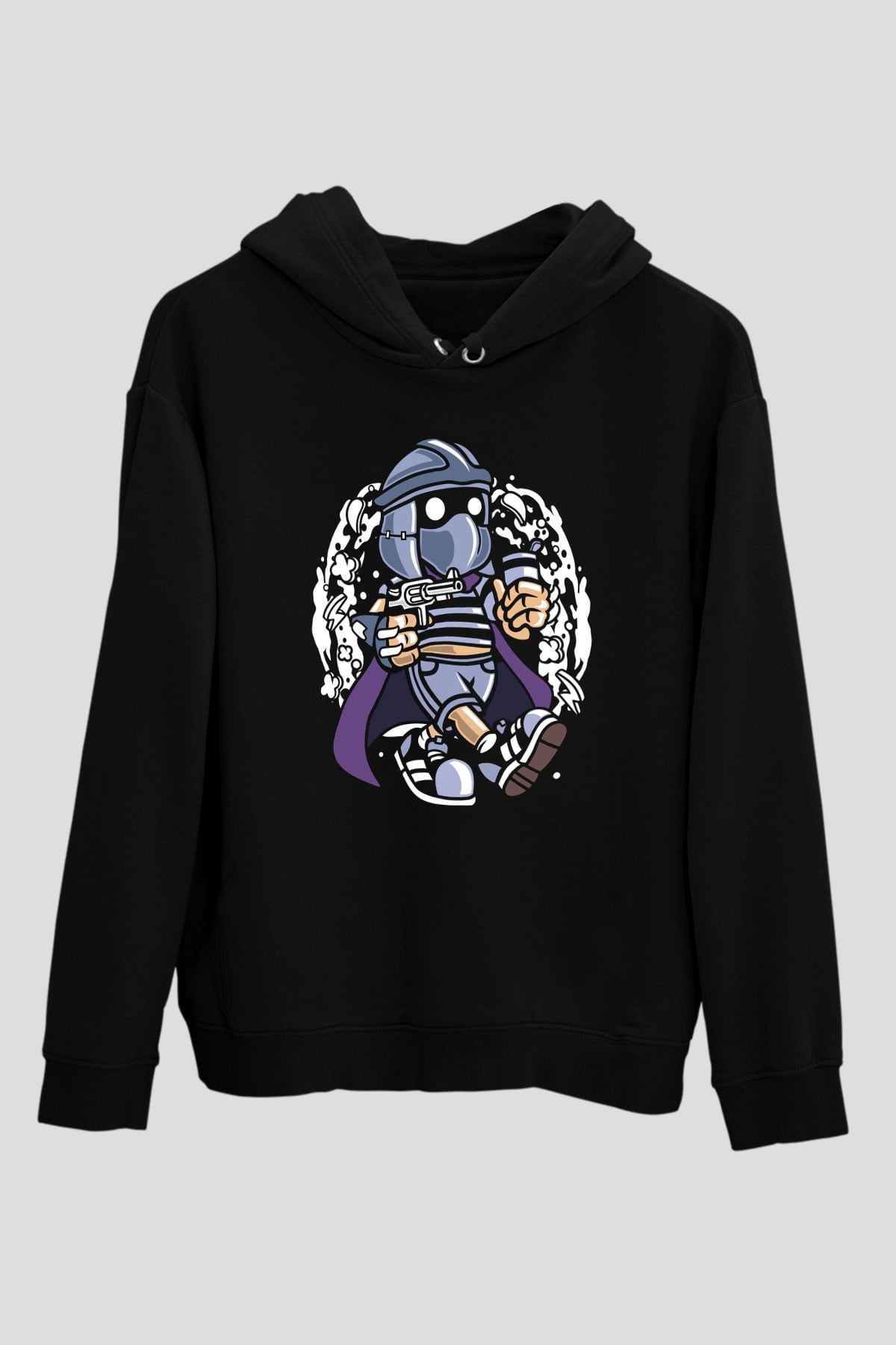 Shredder Bastard Baskılı Siyah Unisex Tshirt