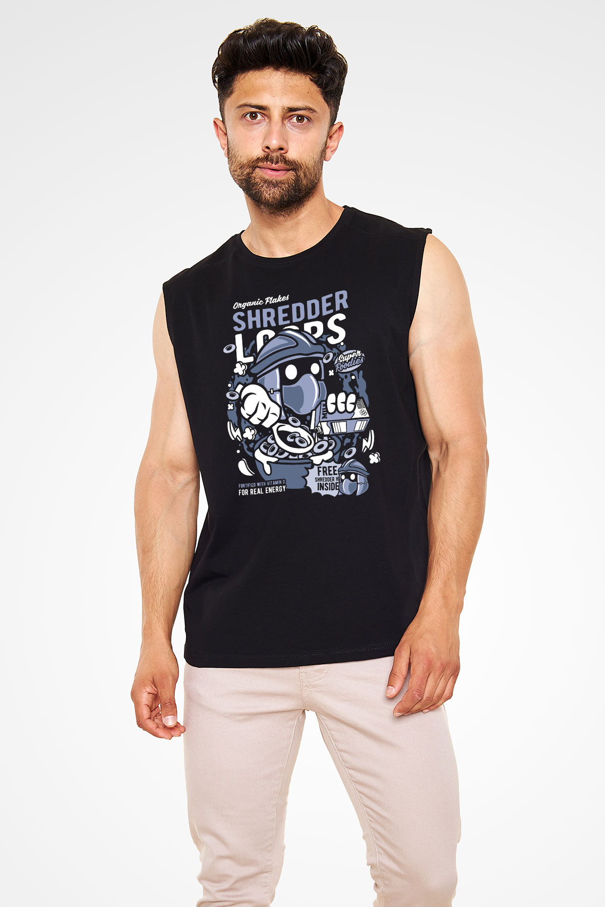 Shredder Loops Baskılı Siyah Unisex Tshirt