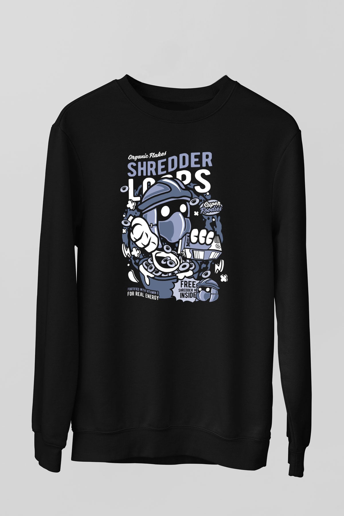 Shredder Loops Baskılı Siyah Unisex Tshirt
