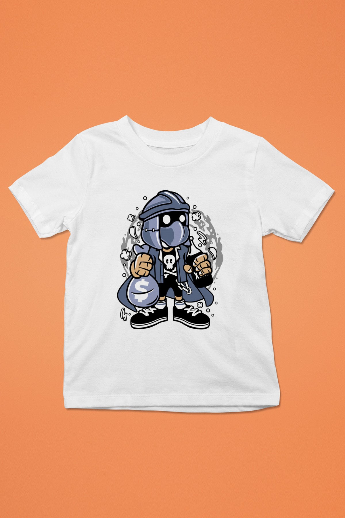Shredder Street Bastard Baskılı Beyaz Unisex Çocuk Tshirt