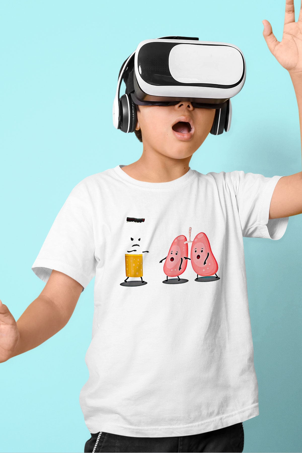 Sigarayı Bırakma Günü Baskılı Beyaz Unisex Beyaz Çocuk Tişört - Tshirt