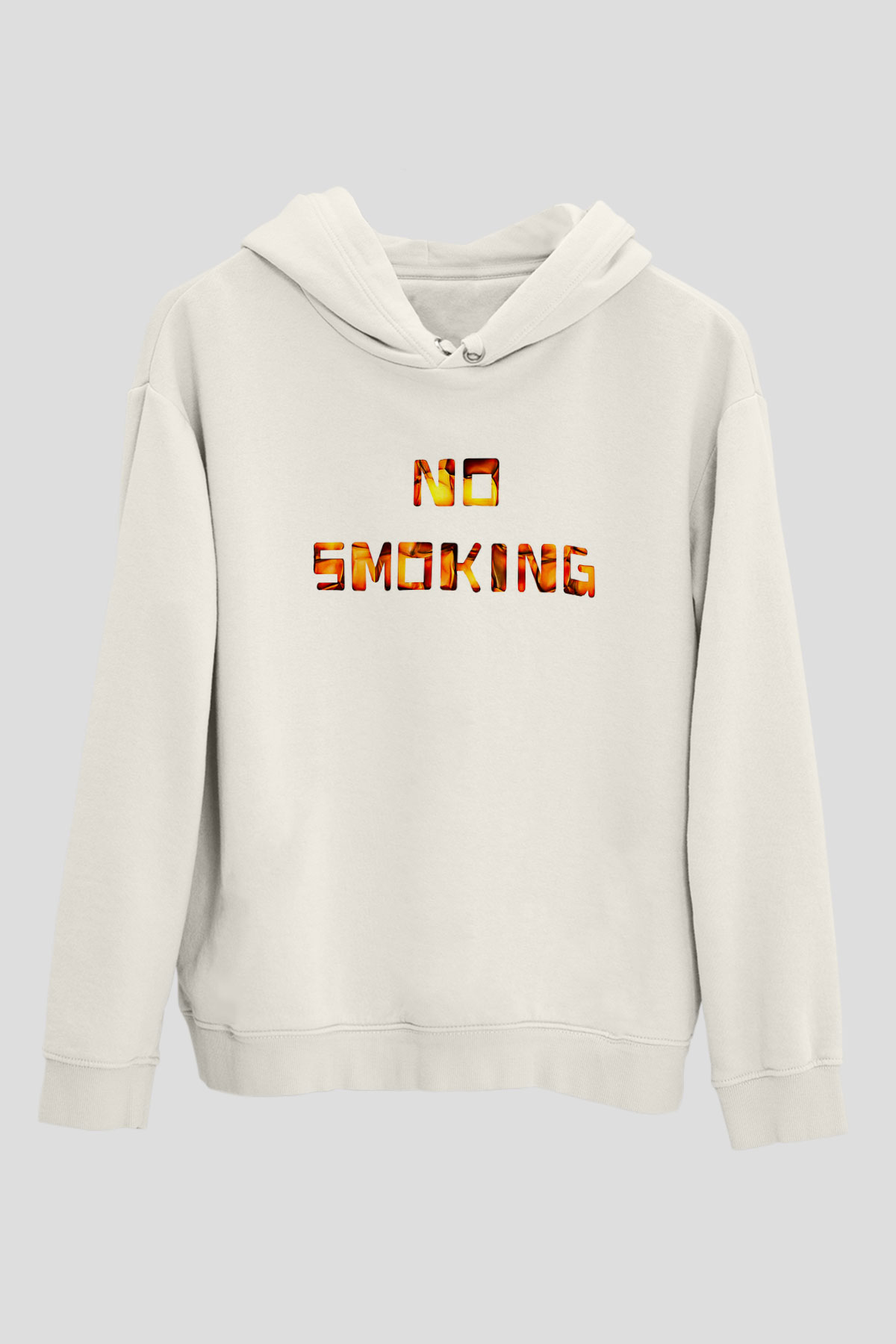 Sigarayı Bırakma Günü Baskılı Beyaz Unisex Kapüşonlu Sweatshirt