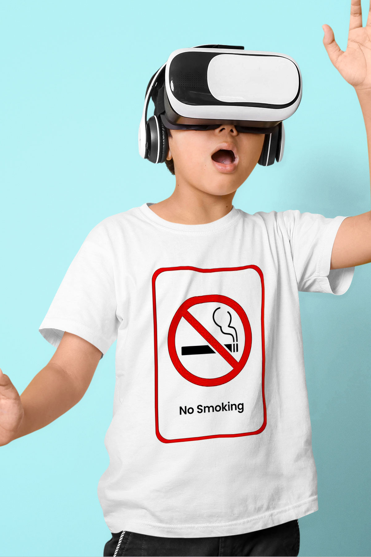 Sigarayı Bırakma Günü Baskılı Beyaz Unisex Beyaz Çocuk Tişört - Tshirt