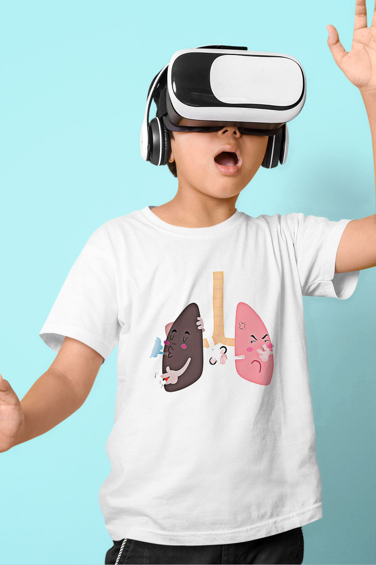 Sigarayı Bırakma Günü Baskılı Beyaz Unisex Beyaz Çocuk Tişört - Tshirt