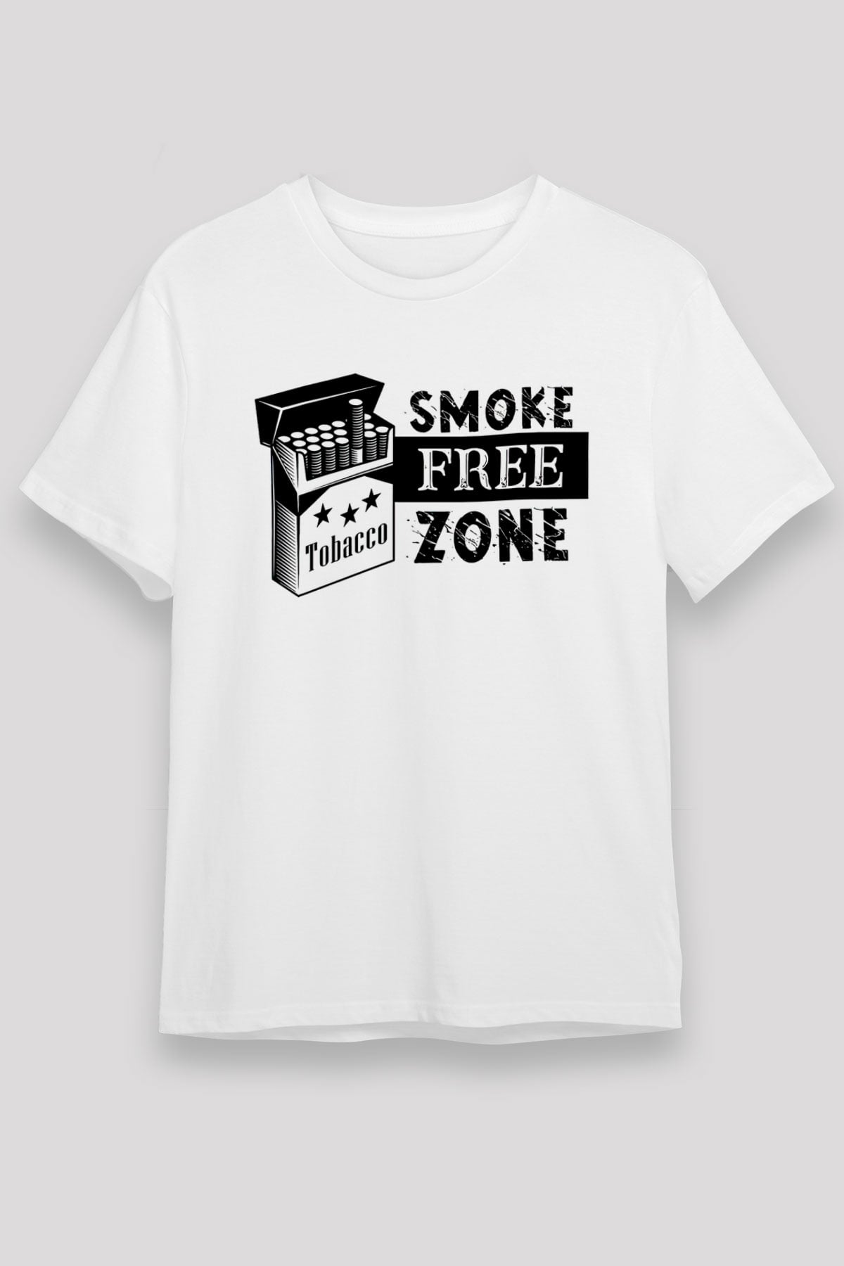 Sigarayı Bırakma Günü Baskılı Unisex Beyaz Tişört - Tshirt