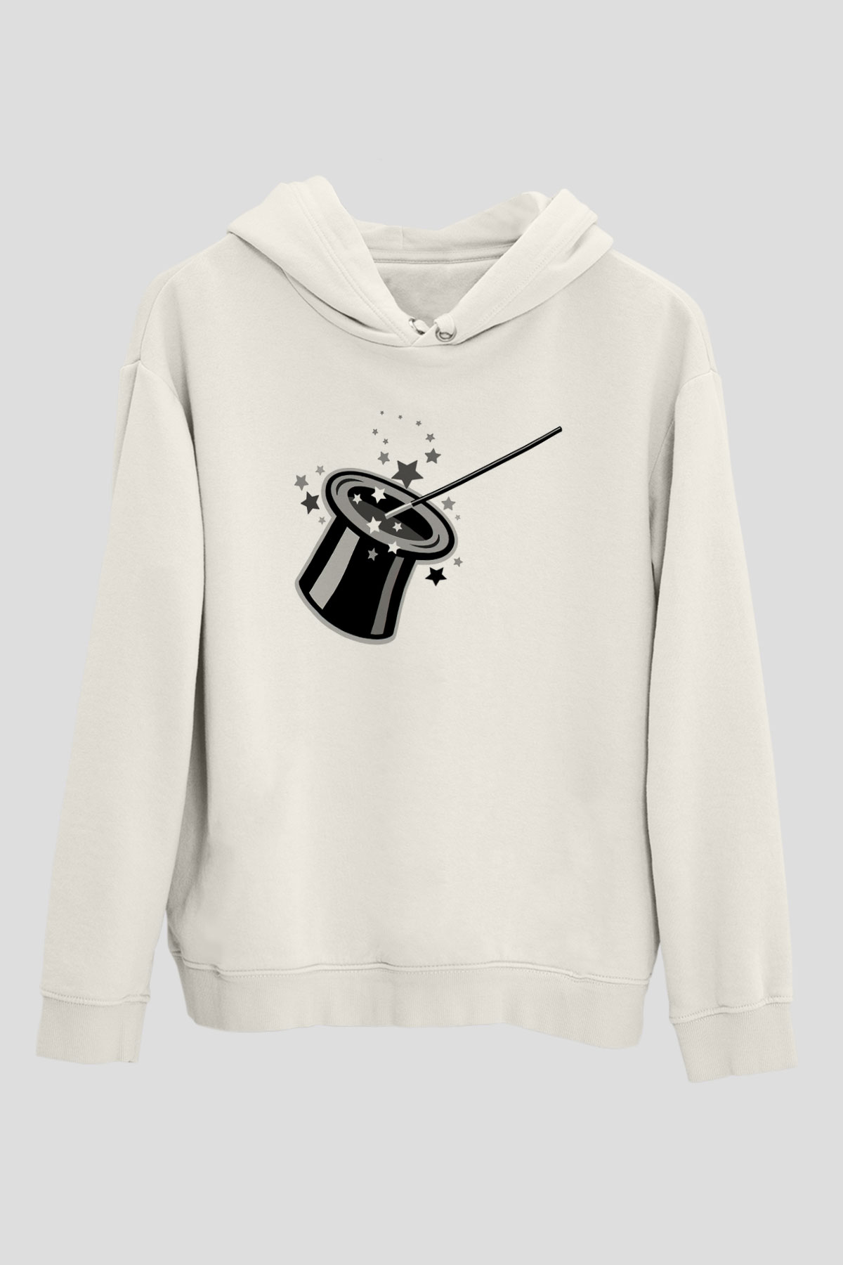 Sihirbaz Beyaz Unisex Hoodie